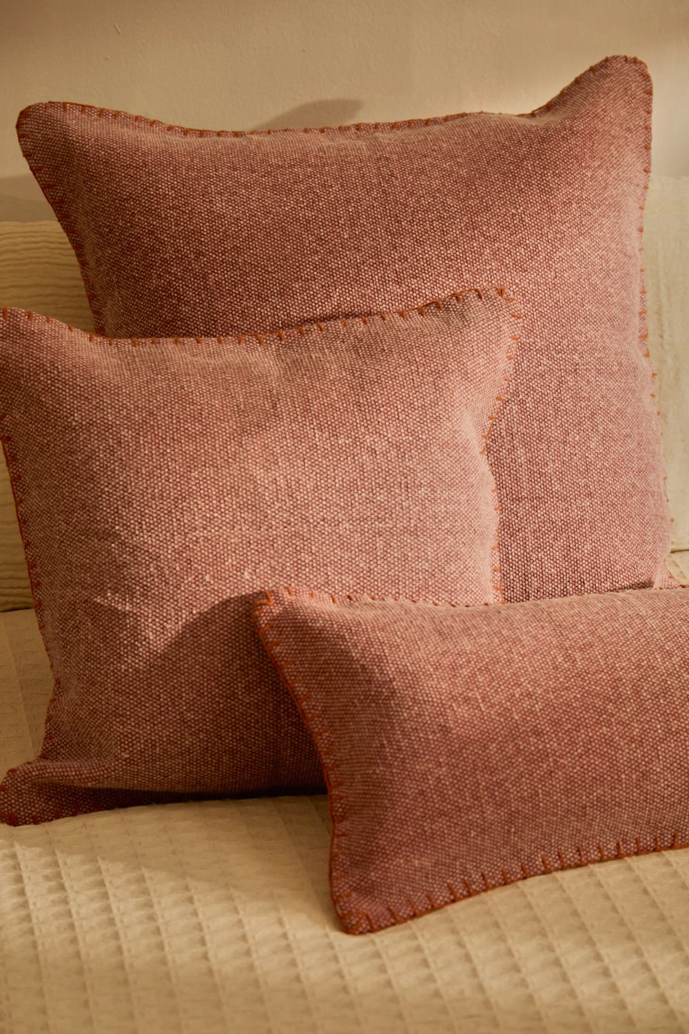 Fundas cojín 60x60 45x45 algodón dhurrie marrón