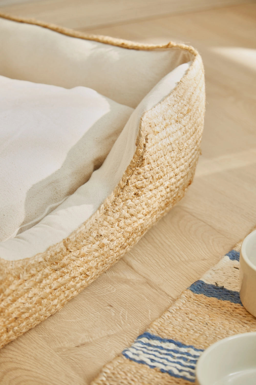 Cama para perros detalles de yute