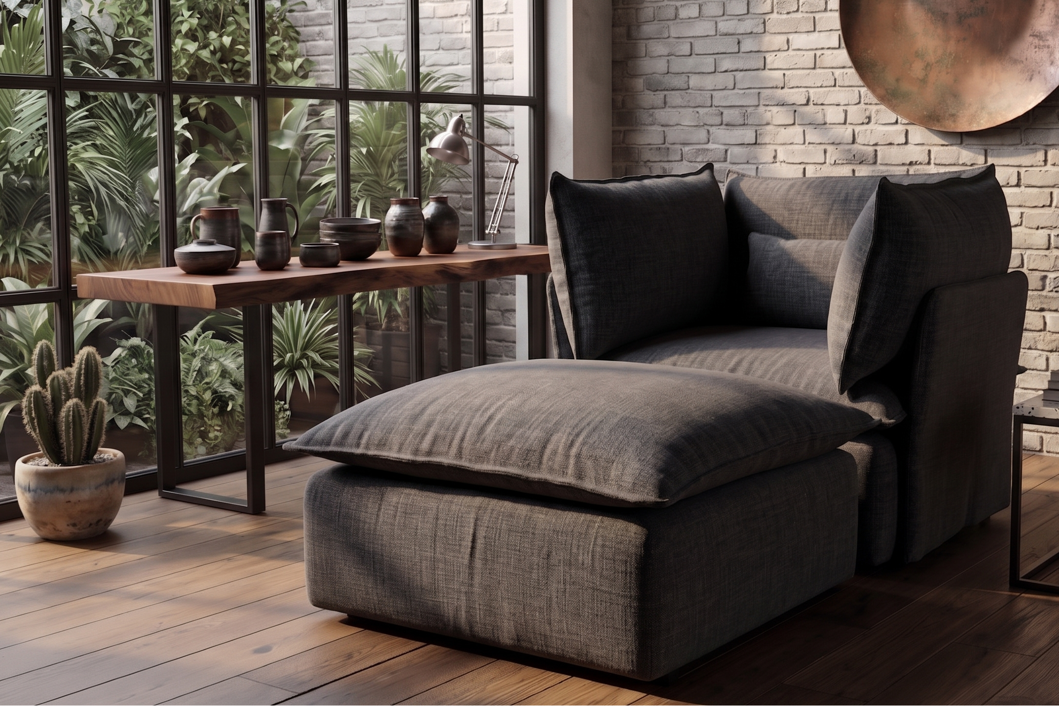 Sillón Lino Marengo Chaise Longue desenfundable