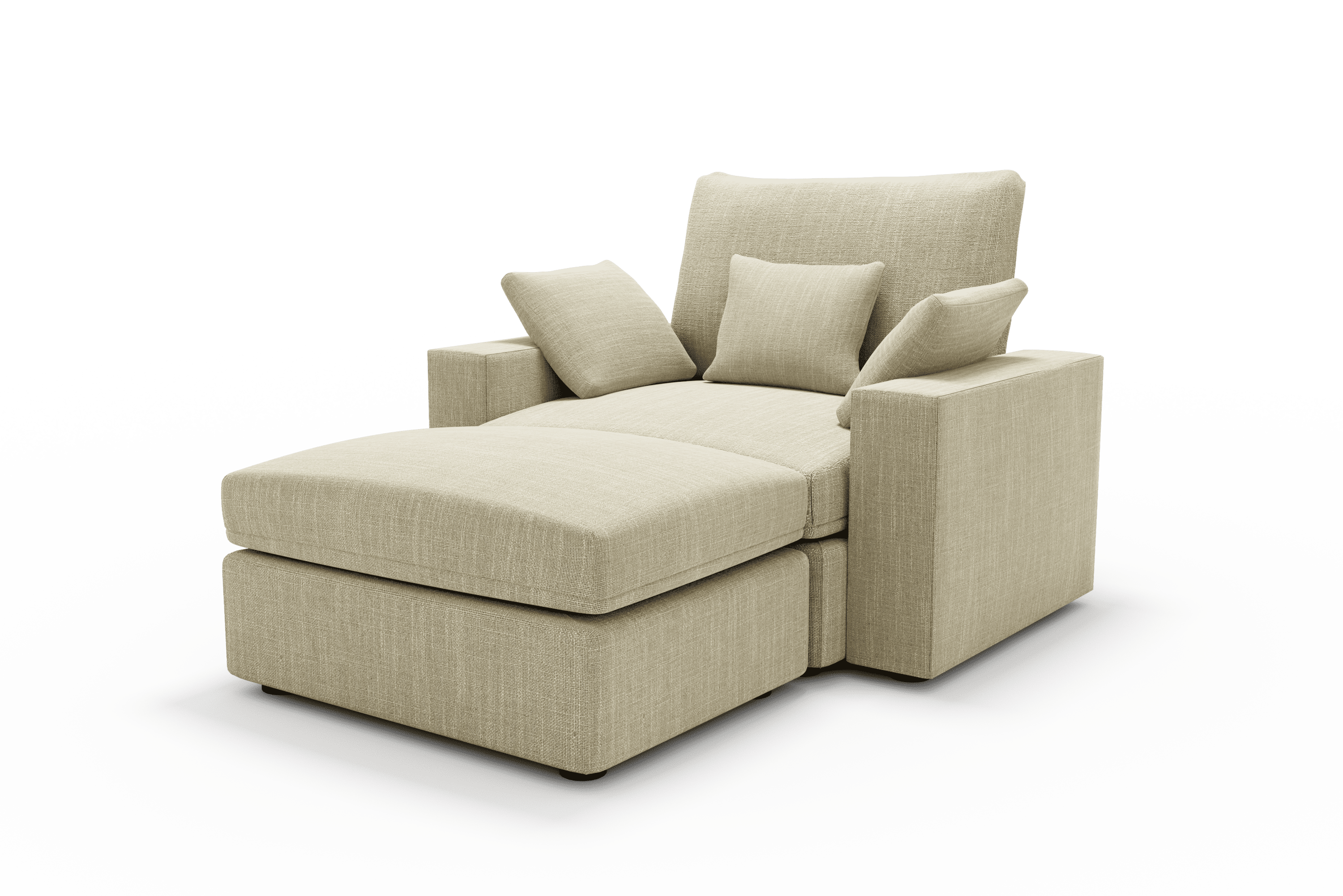 Sillón de diseño cómodo Cozy Chaise Longue 70 Color Lino Arena