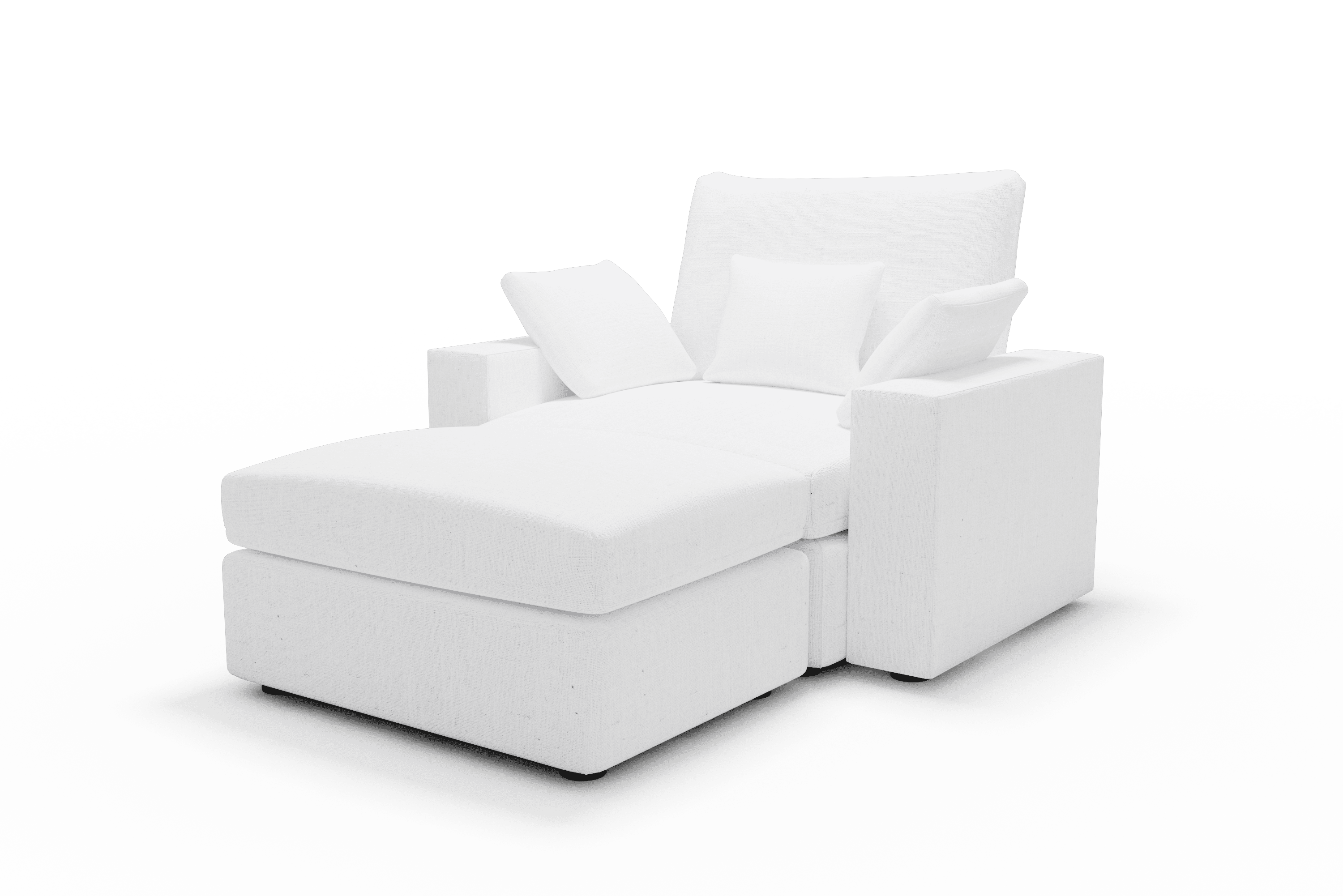Sillón de diseño cómodo Cozy Chaise Longue 70 Color Lino Blanco