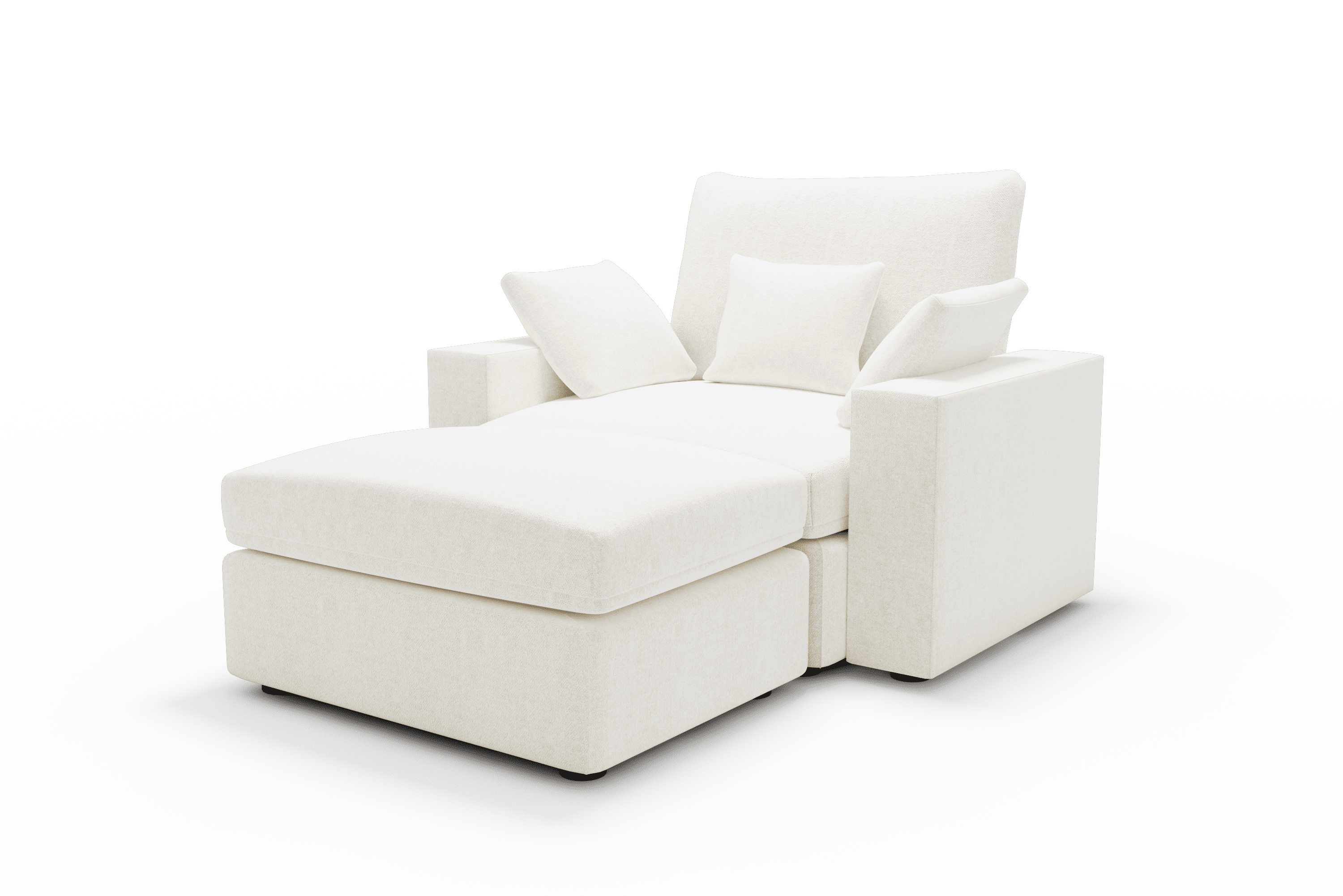 Sillón de diseño cómodo Cozy Chaise Longue 70 Color Crudo