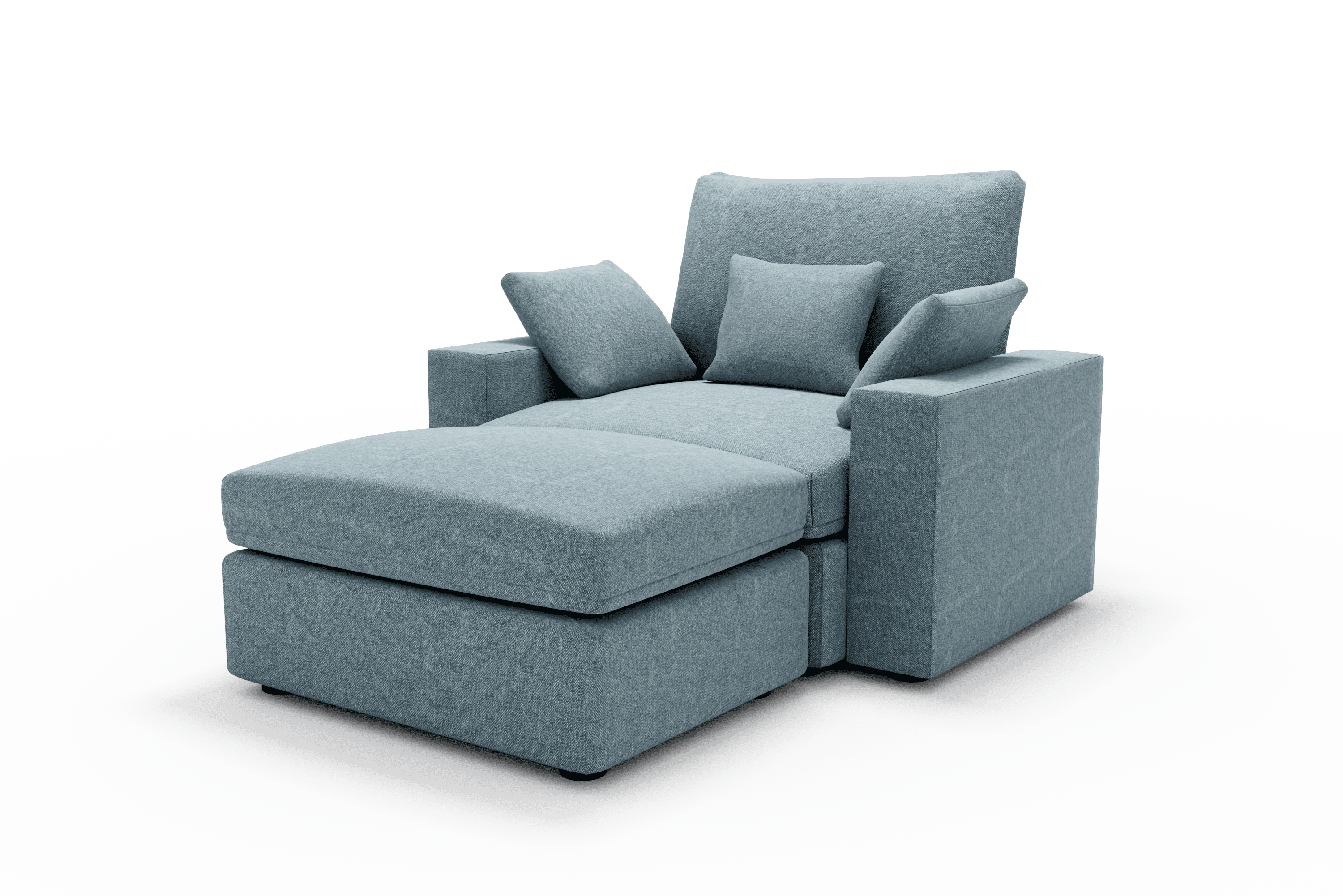 Sillón de diseño cómodo Cozy Chaise Longue 70 Color Azul Jeans