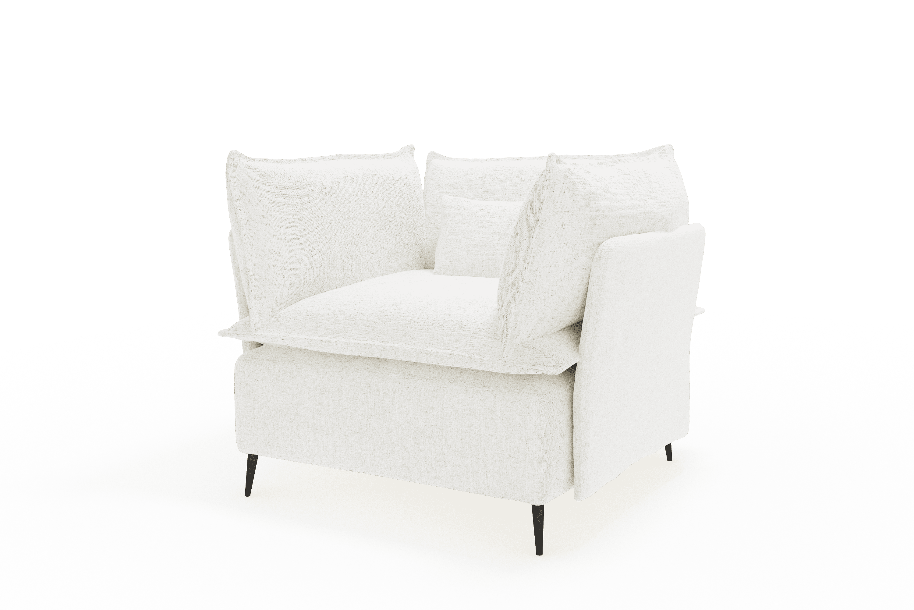 Sillon Rincon Cozy Cómodo Moderno Color Lino Natural