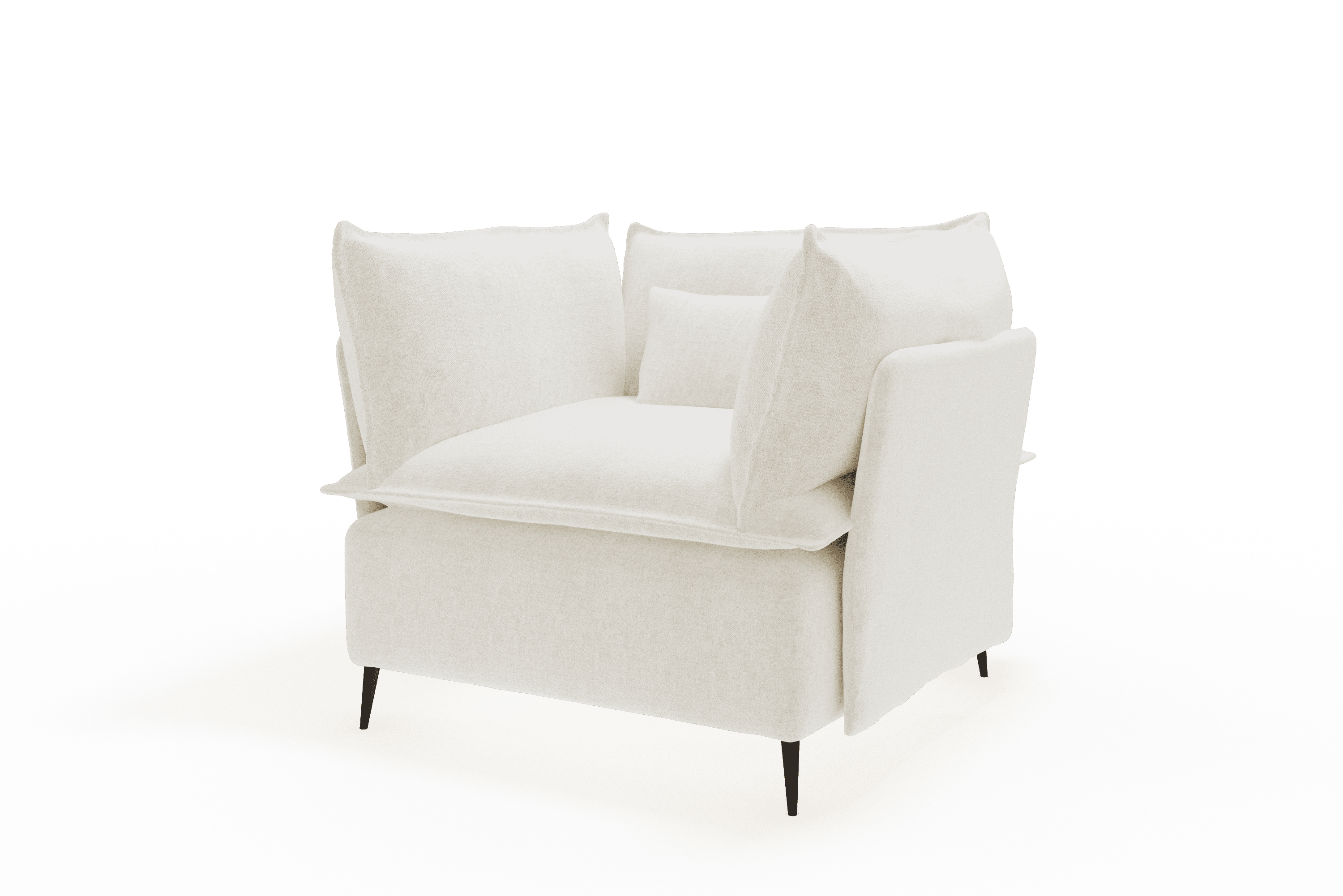 Sillon Rincon Cozy Cómodo Moderno Color Crudo