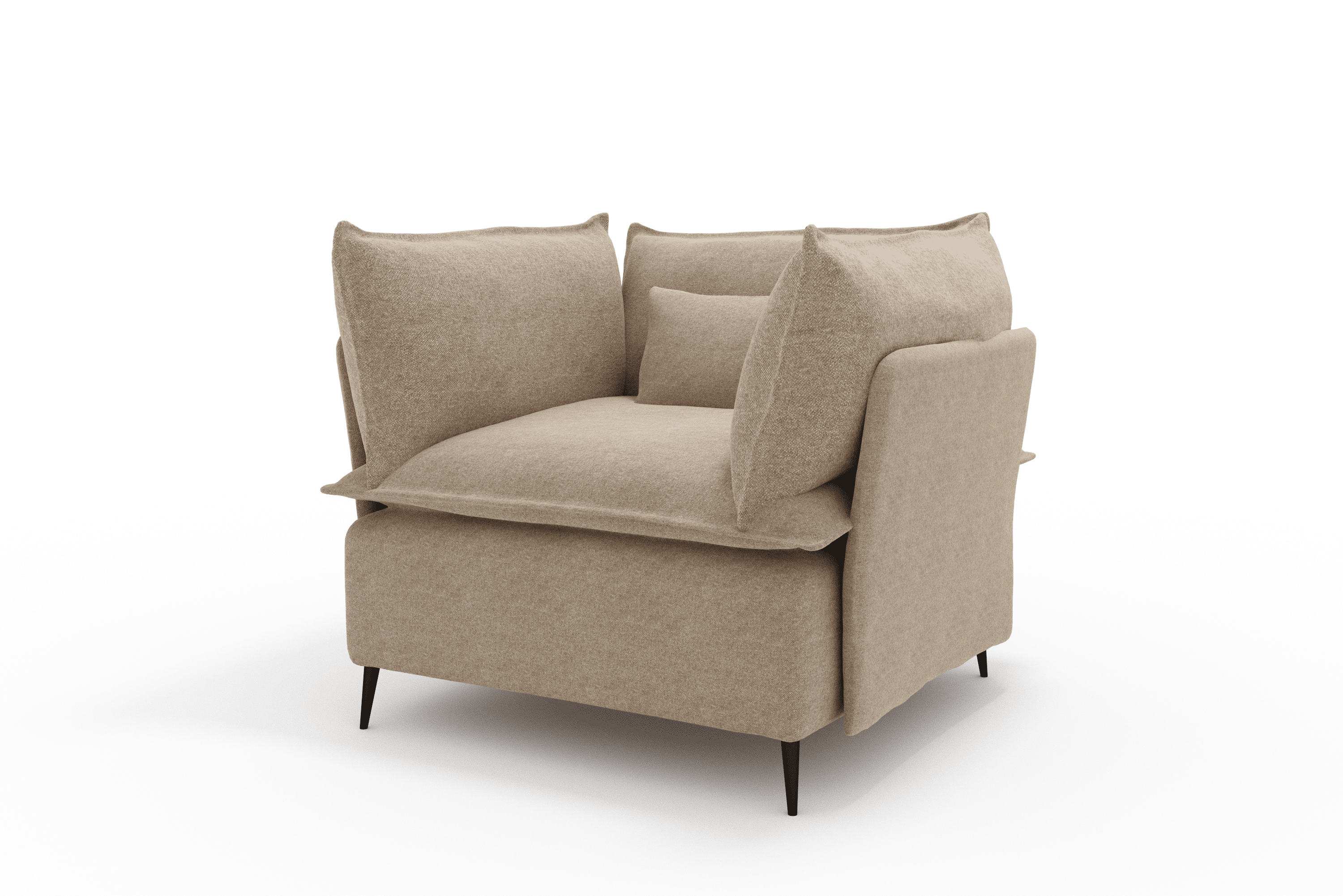 Sillon Rincon Cozy Cómodo Moderno Color Beige