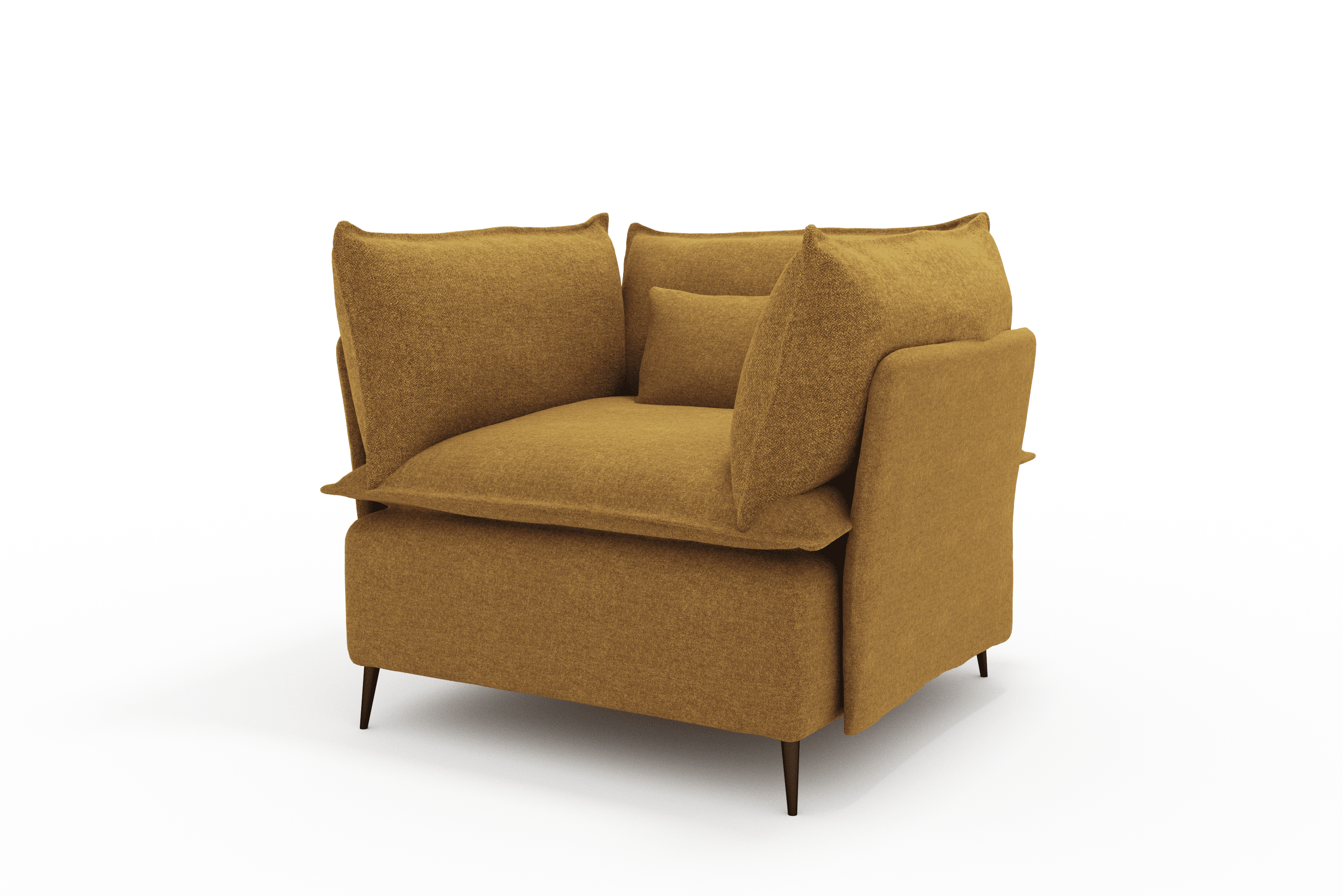 Sillon Rincon Cozy Cómodo Moderno Color Mostaza