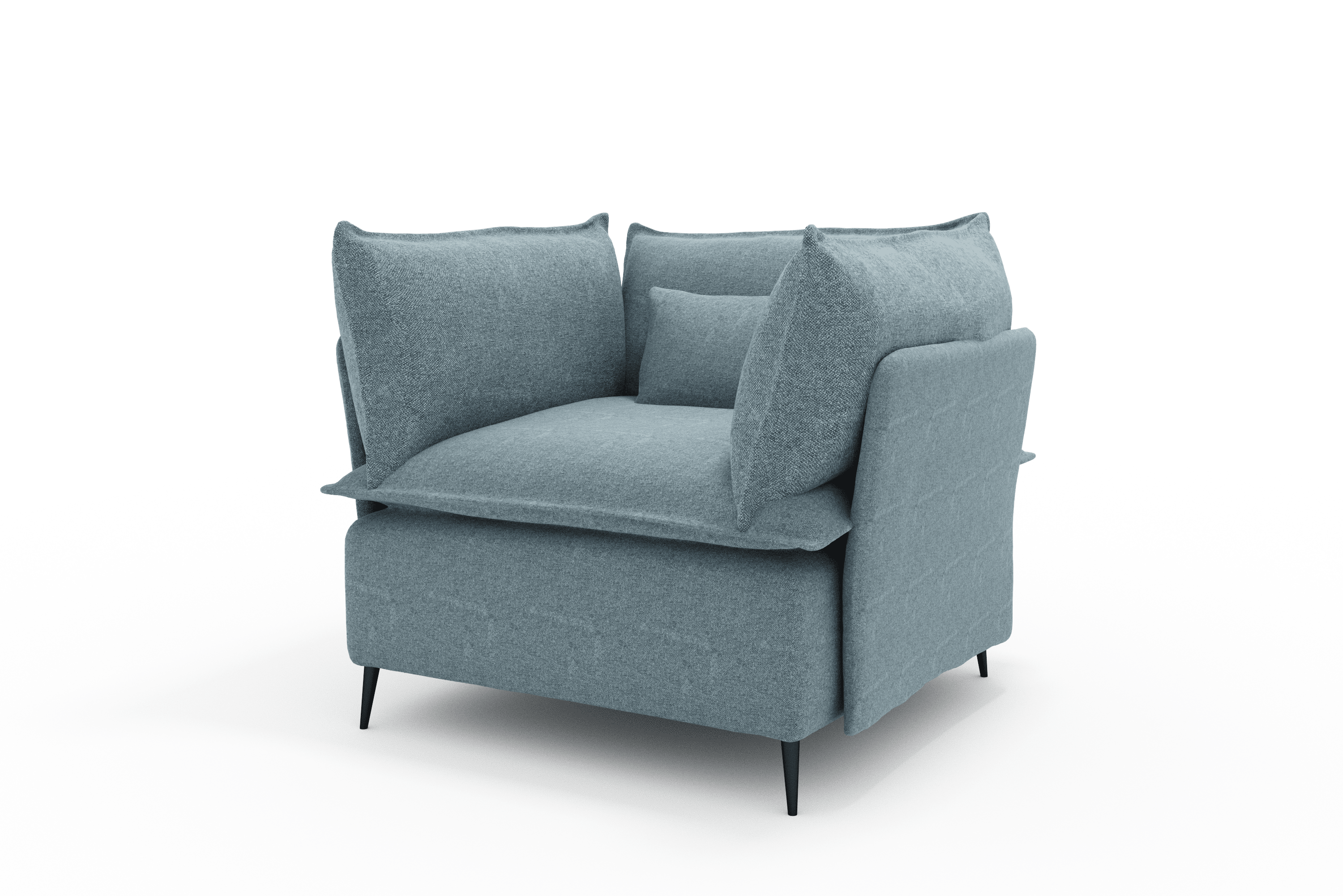 Sillon Rincon Cozy Cómodo Moderno Color Azul Jeans