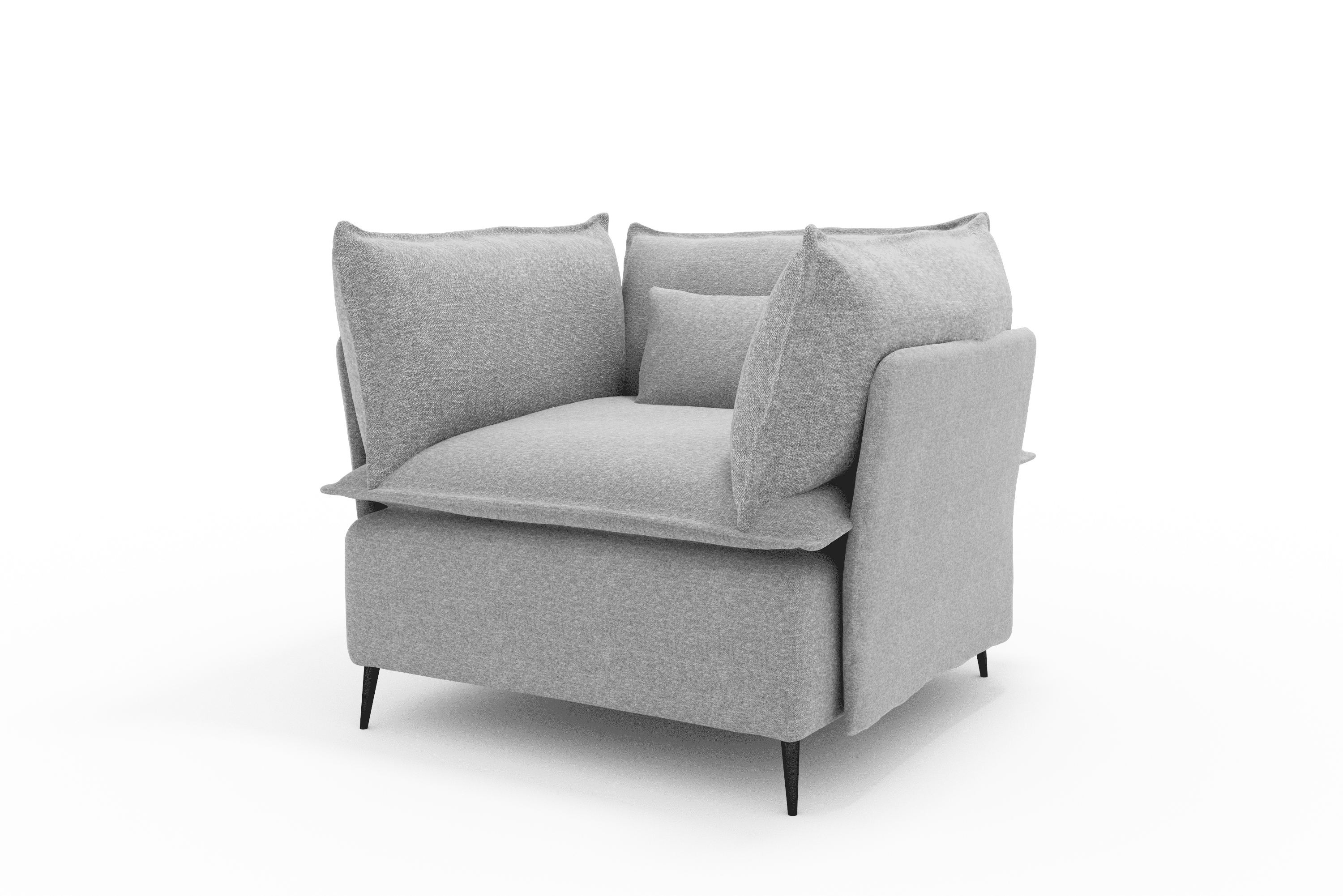 Sillon Rincon Cozy Cómodo Moderno Color Gris