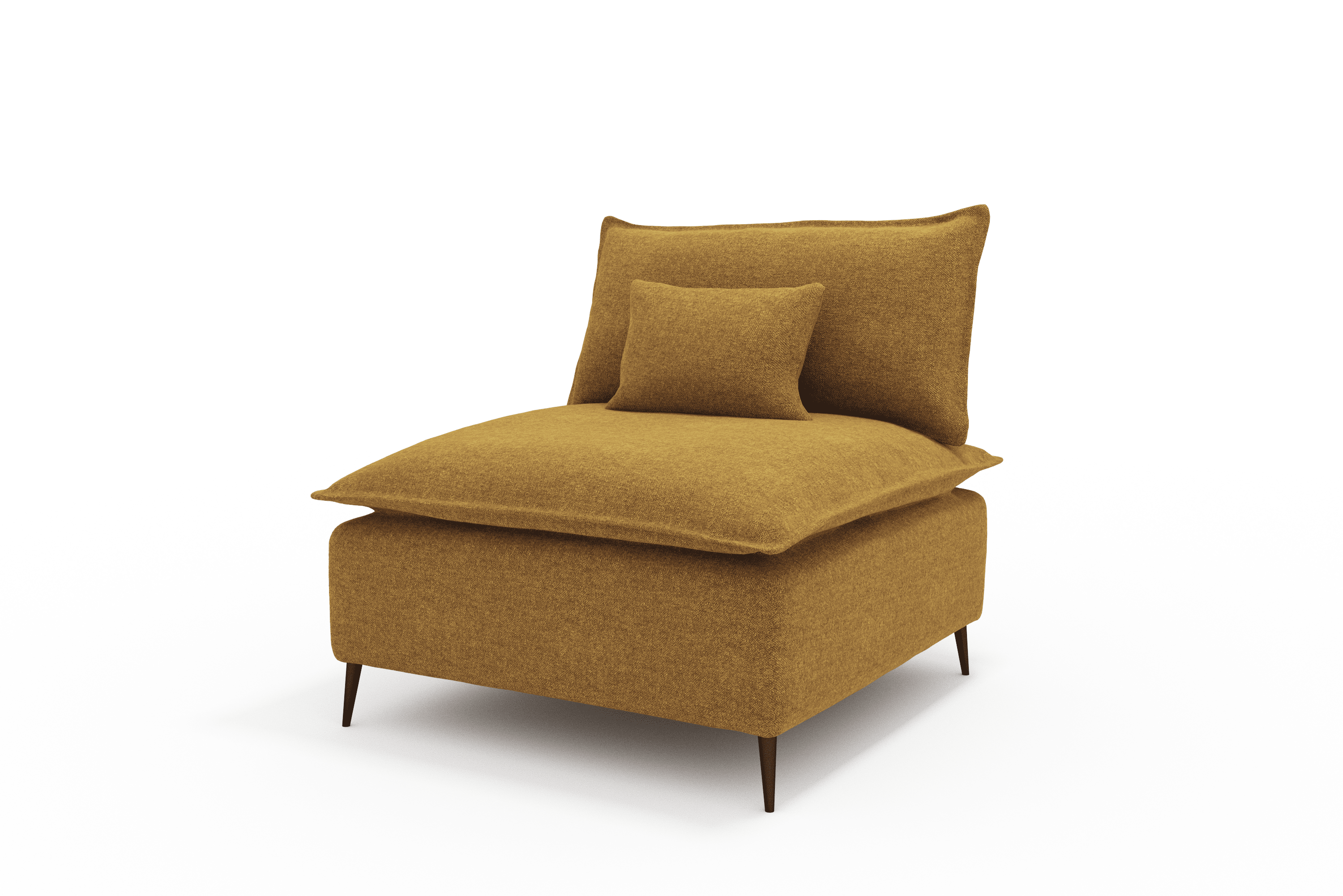Sillon Rincon Cozy Cómodo Moderno Color Mostaza