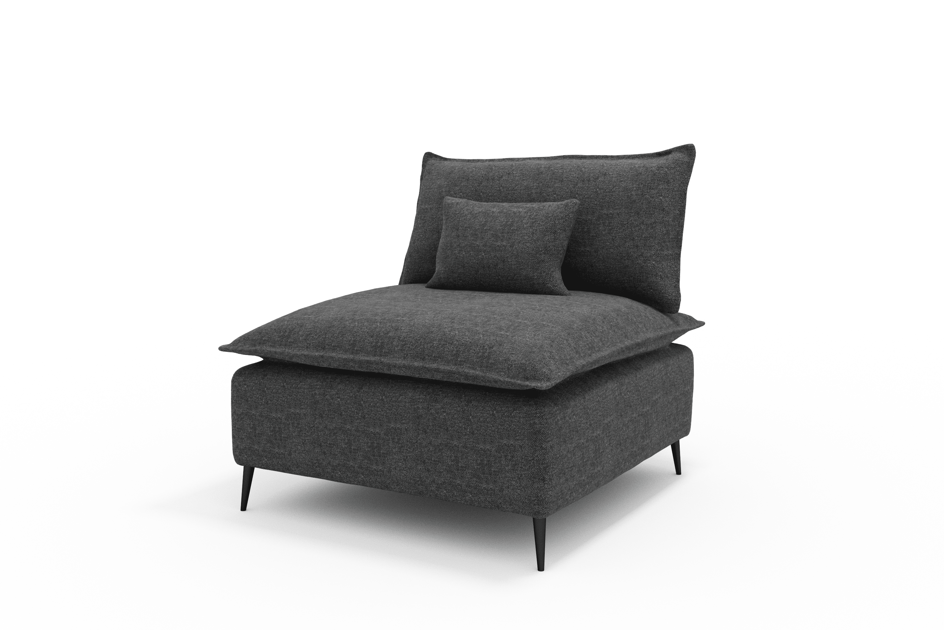 Sillon Rincon Cozy Cómodo Moderno Color Gris Oscuro