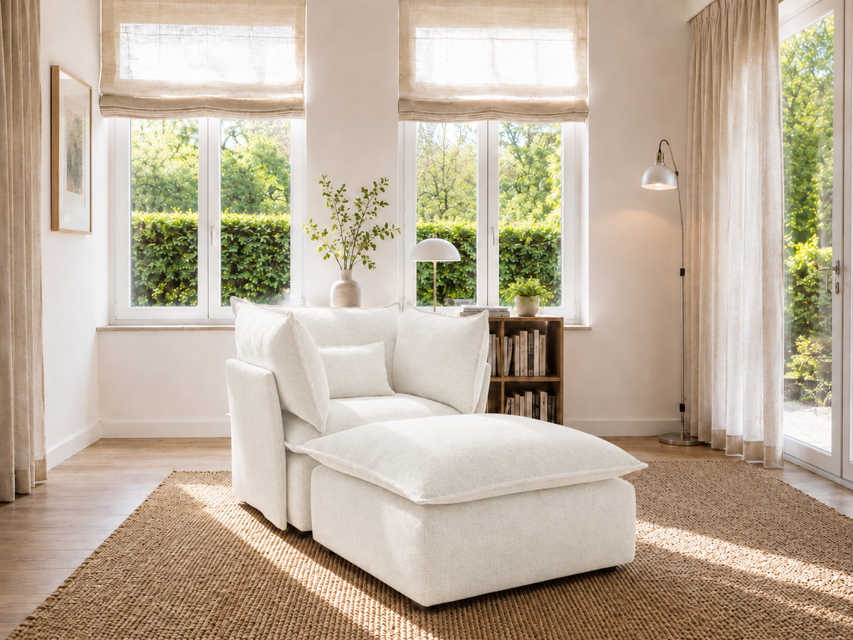 SILLON ÚNICO CHAISE LONGUE CRUDO EASYCLEAN