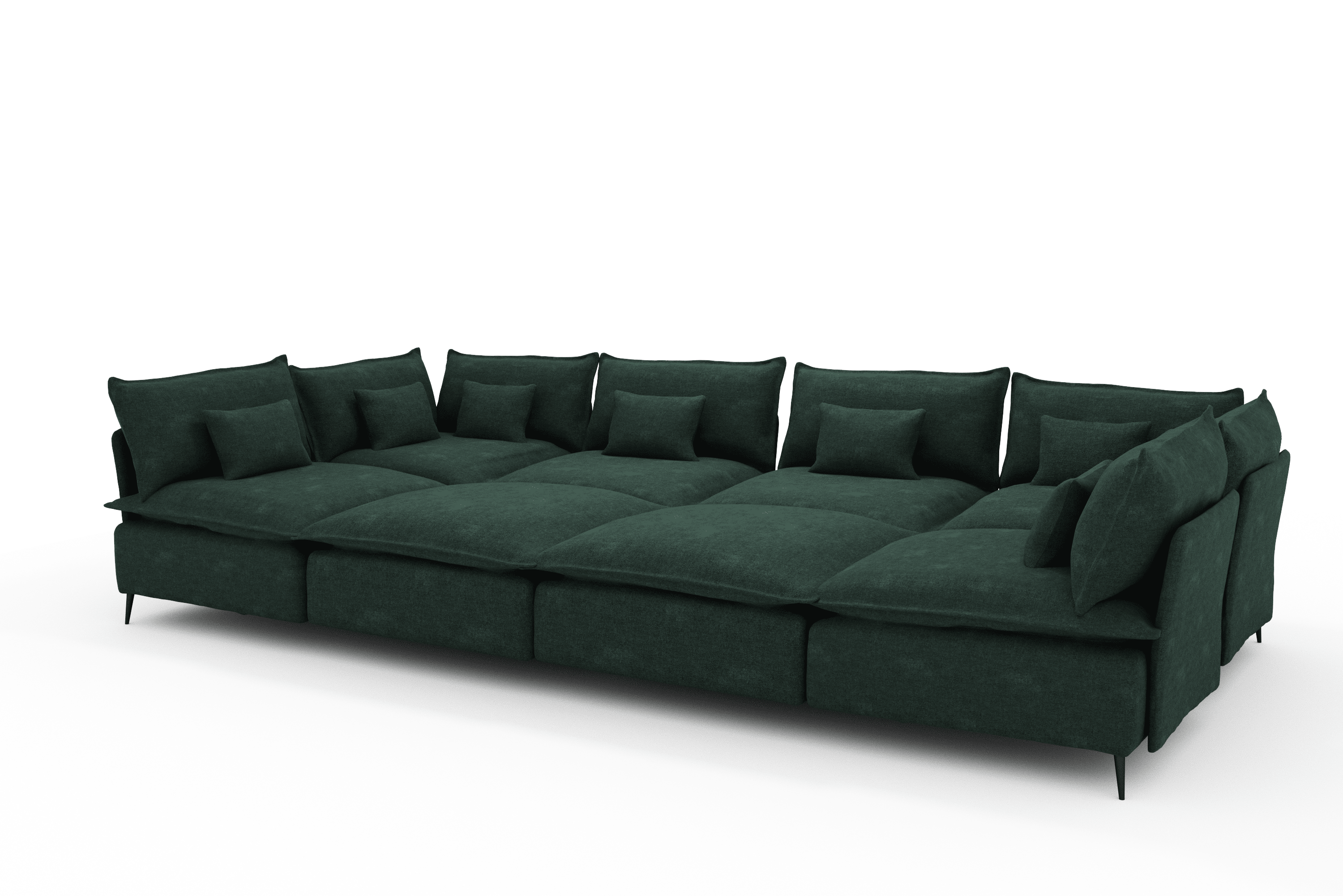 Sofa Cloud Grande XXL Moderno Color Verde