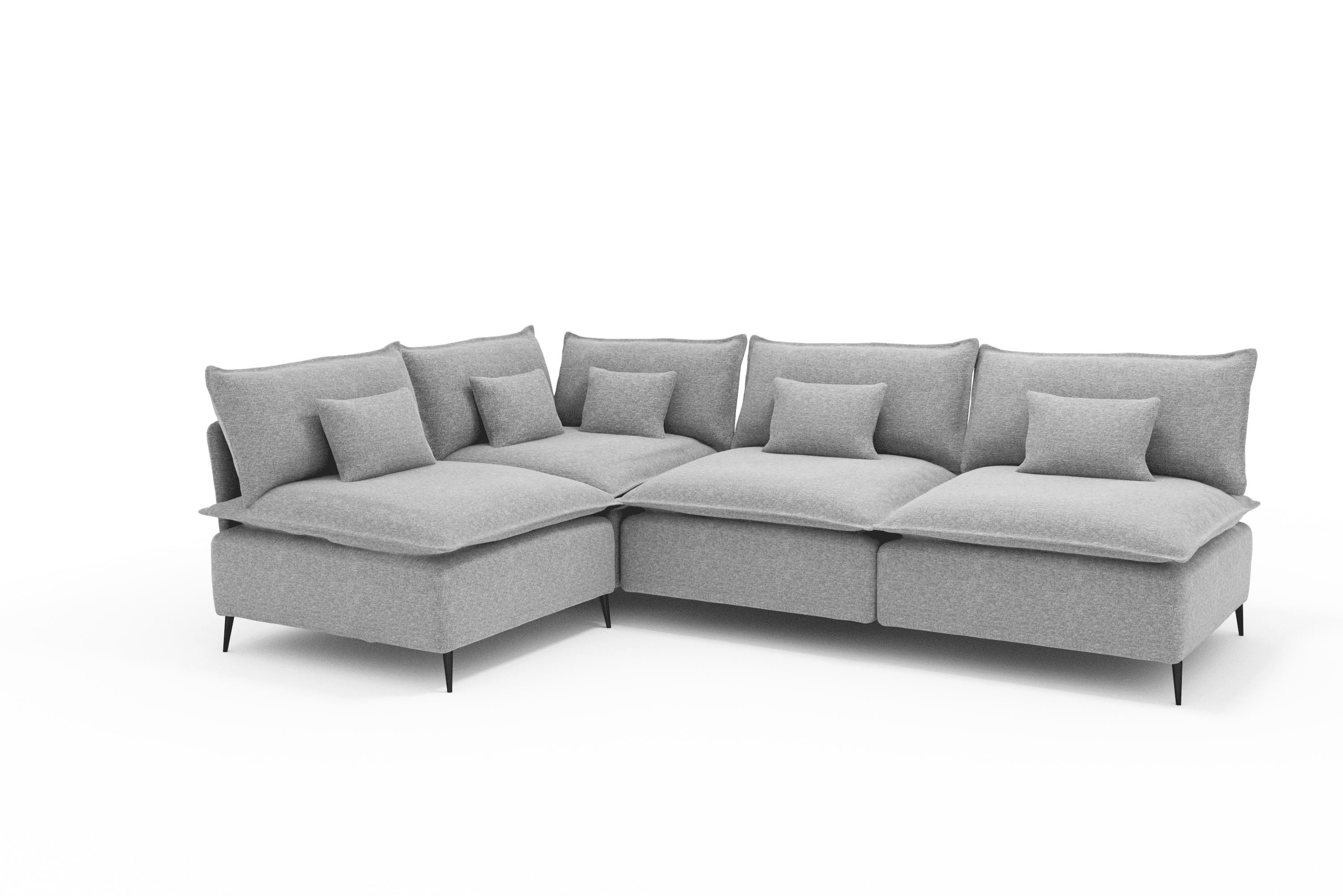 Sofá Corner en L Moderno Color Gris