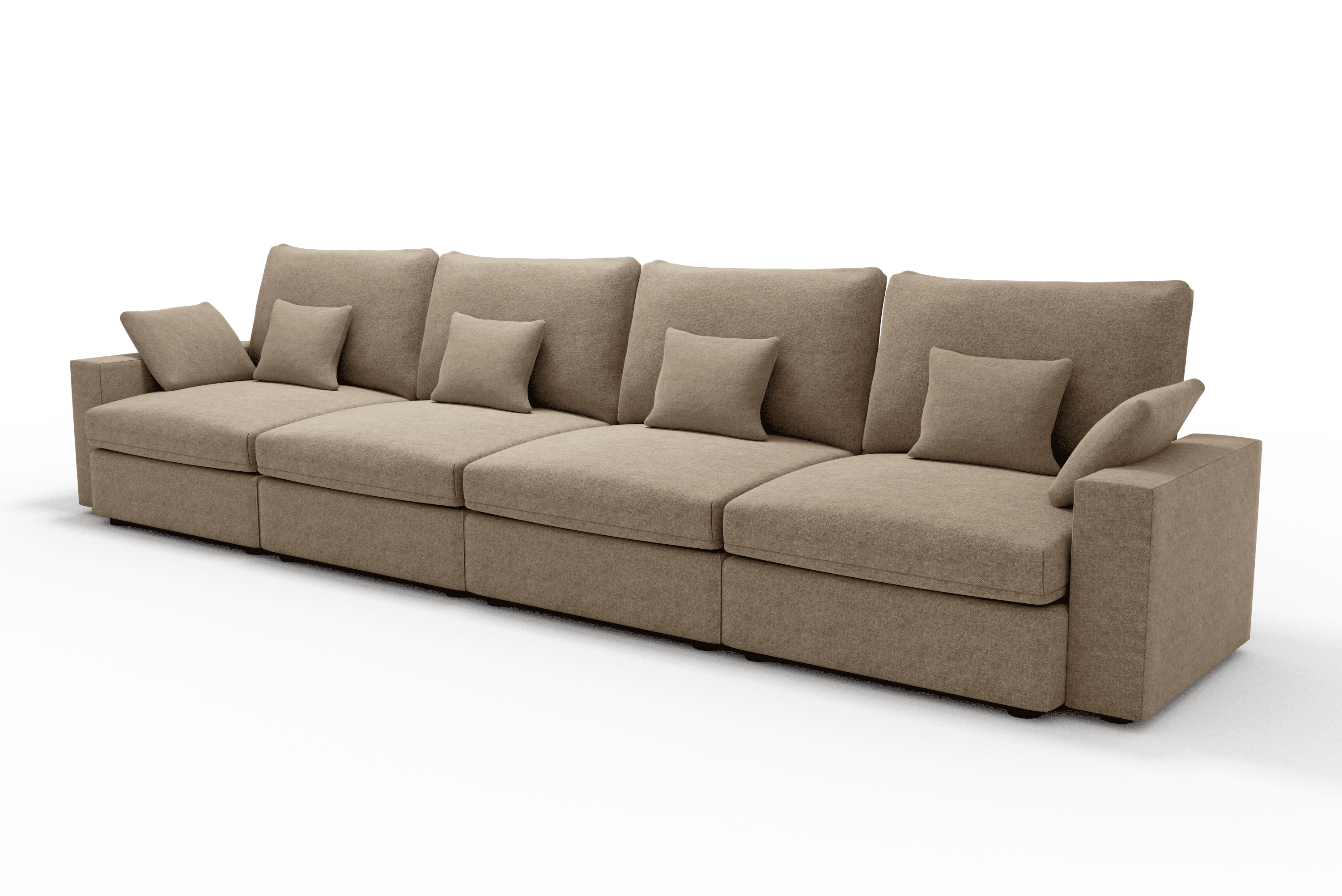 Sofá de diseño cómodo 4 metros 6 plazas Color Beige