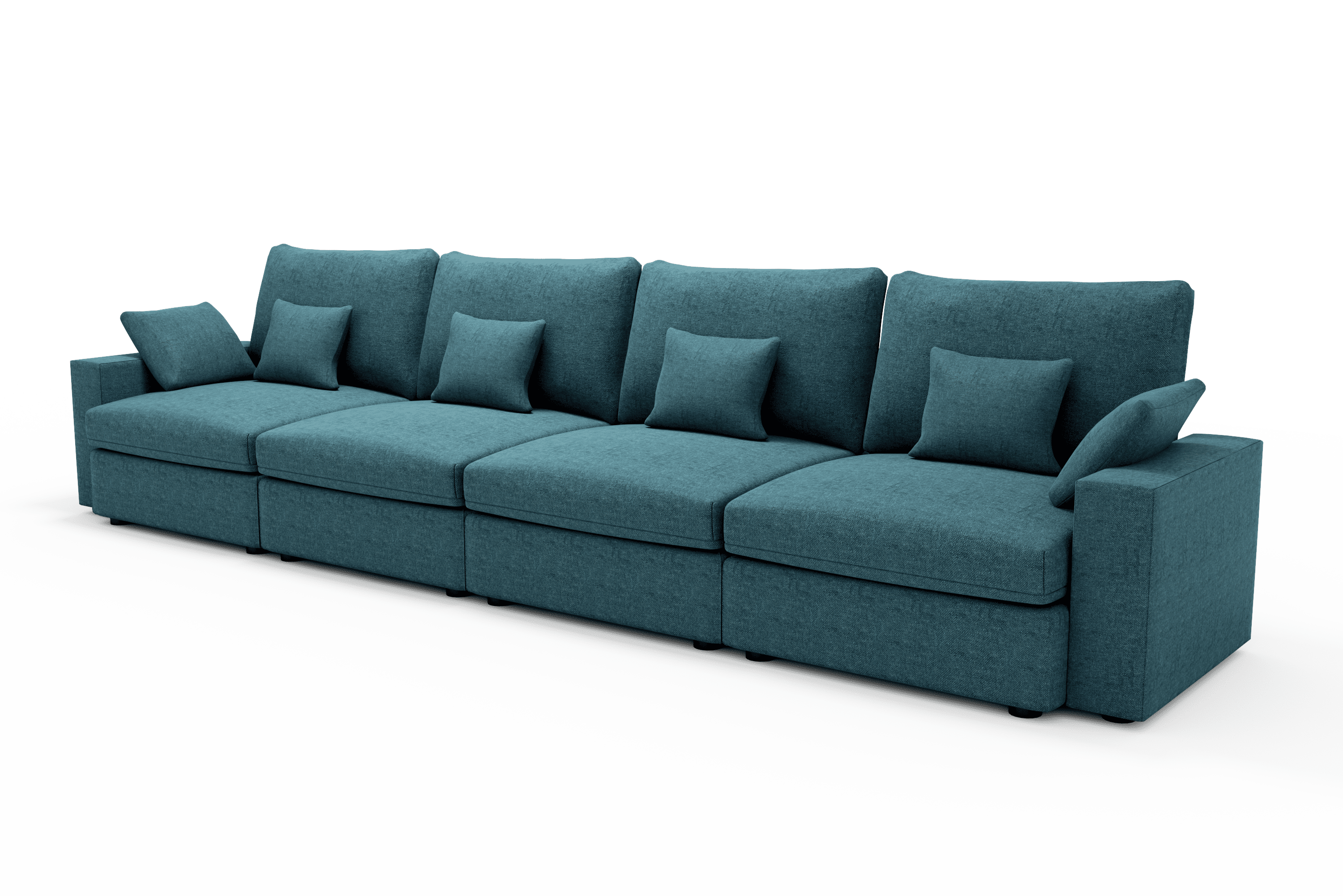 Sofá de diseño cómodo 4 metros 6 plazas Color Azul