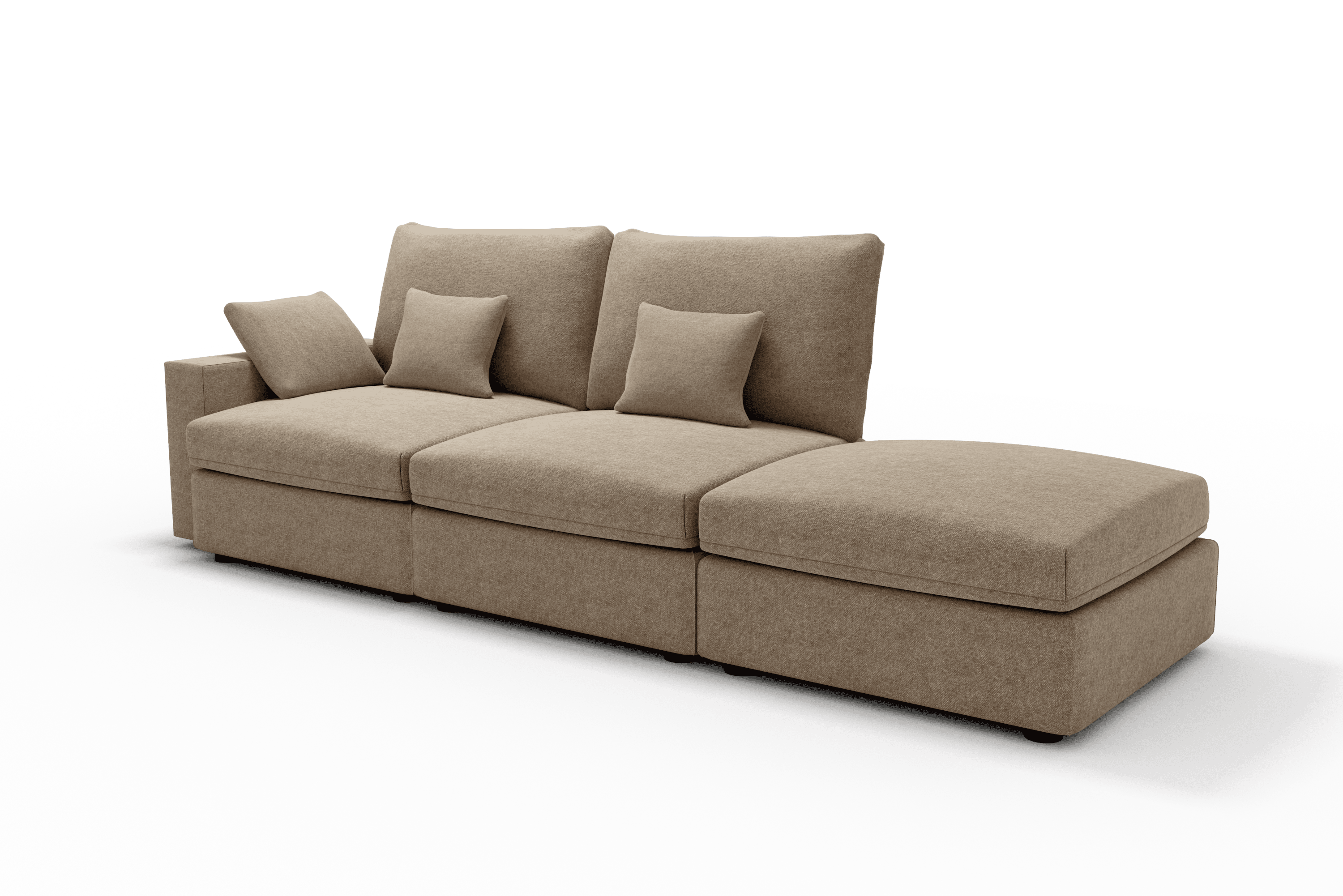 Sofá CLASSY 3 plazas con Puff