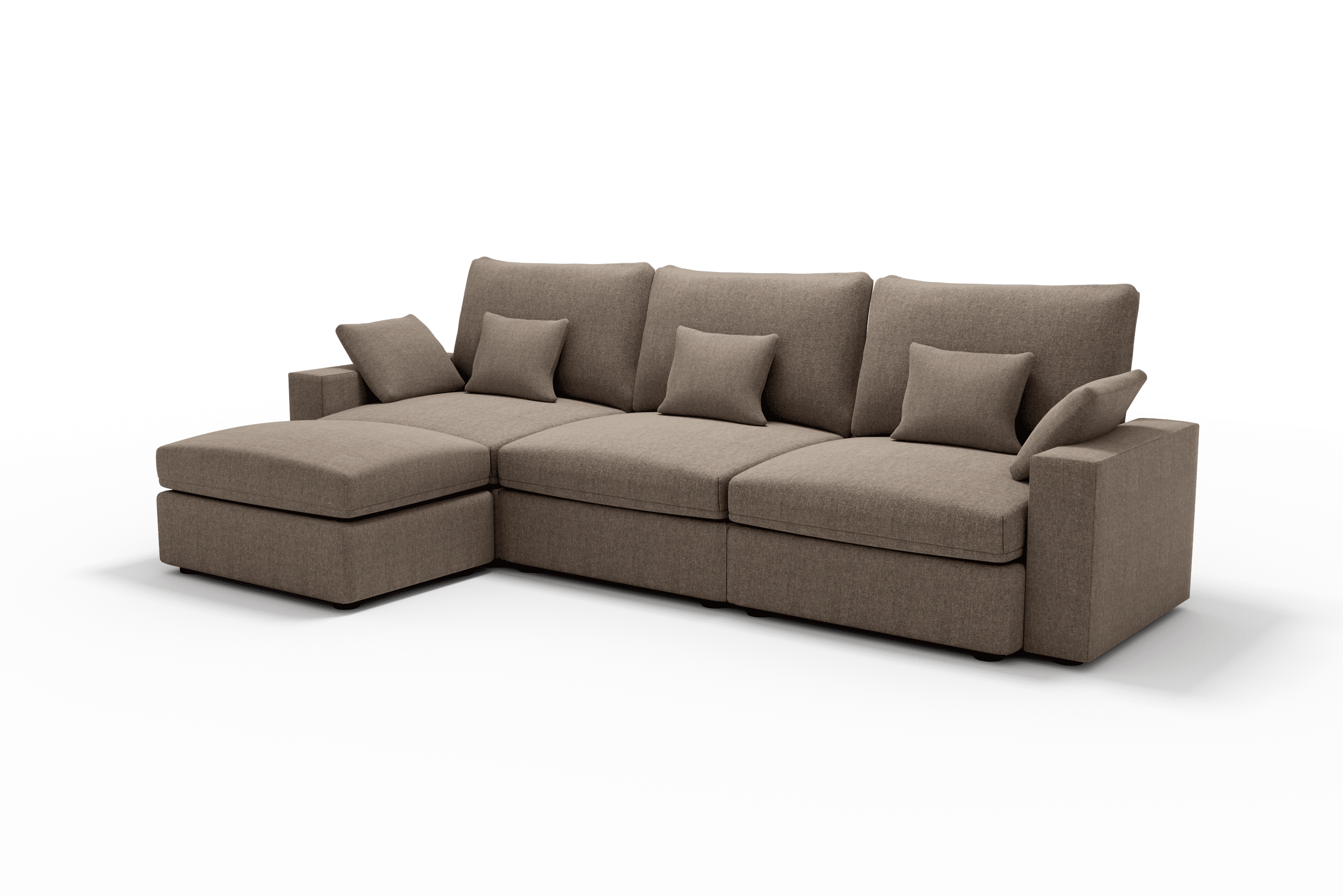 Sofá de diseño 3 metros Chaise Longue 70 Color Taupe