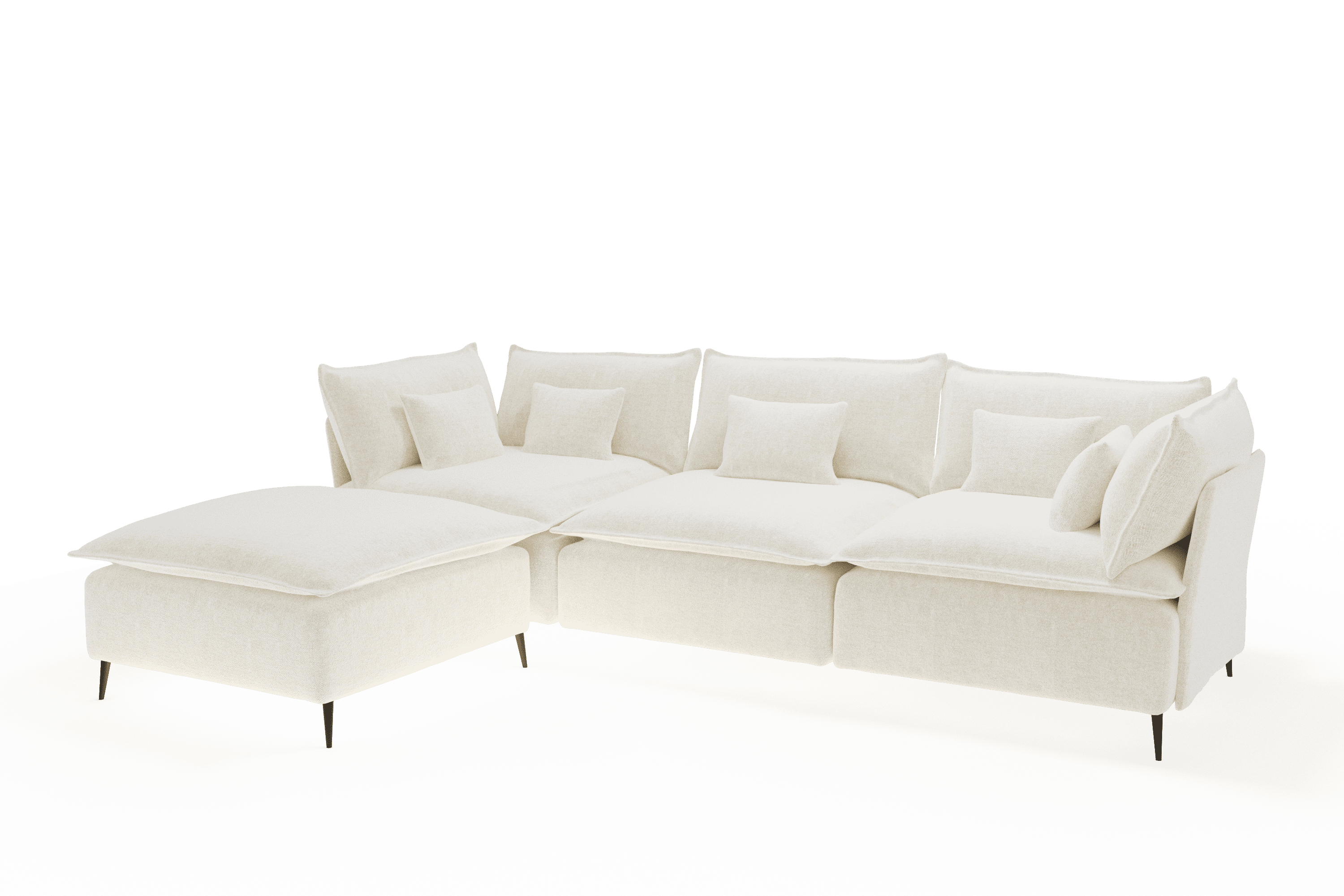 Sofá 3 metros Chaise Longue Color Crudo