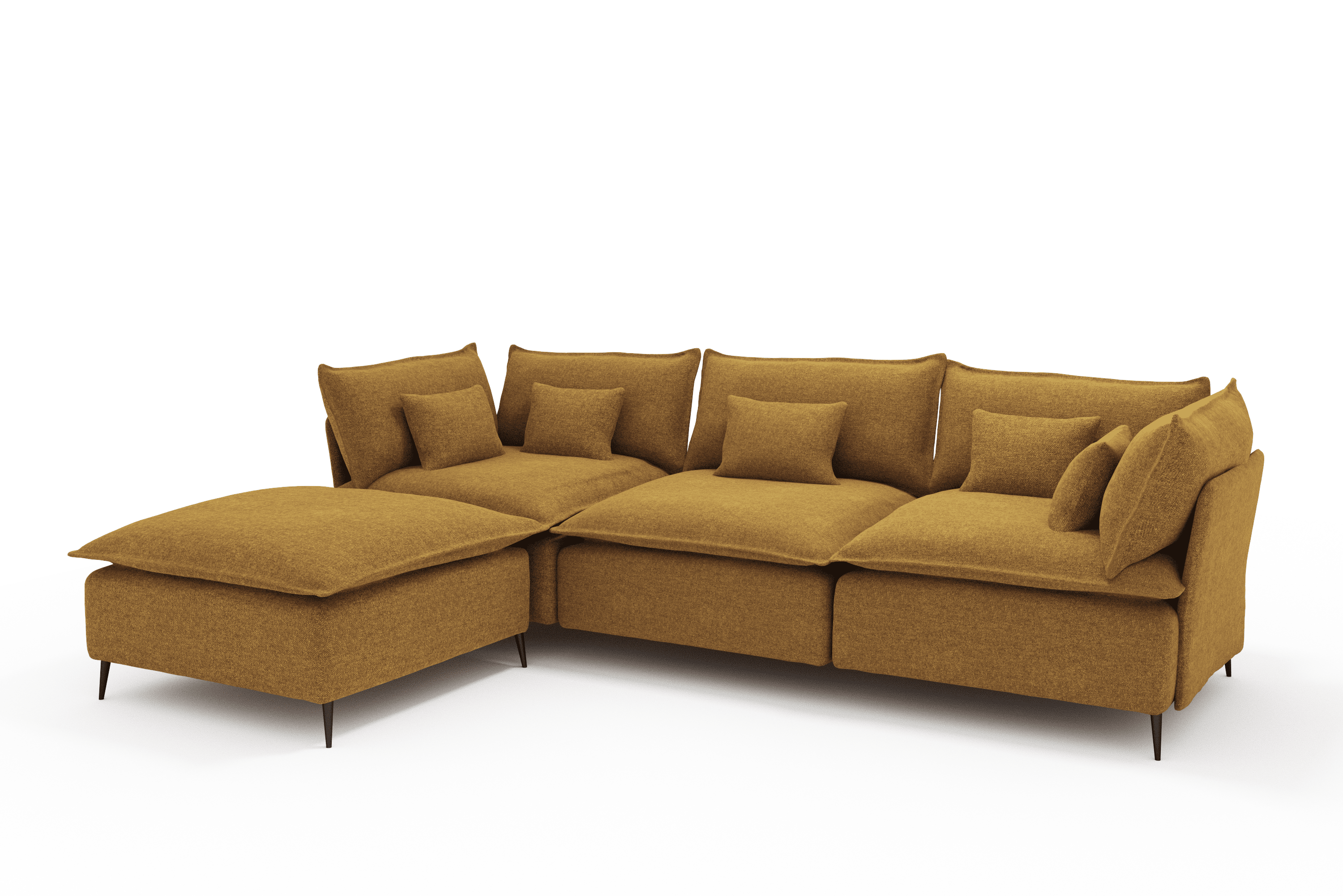 Sofá 3 metros Chaise Longue Color Mostaza