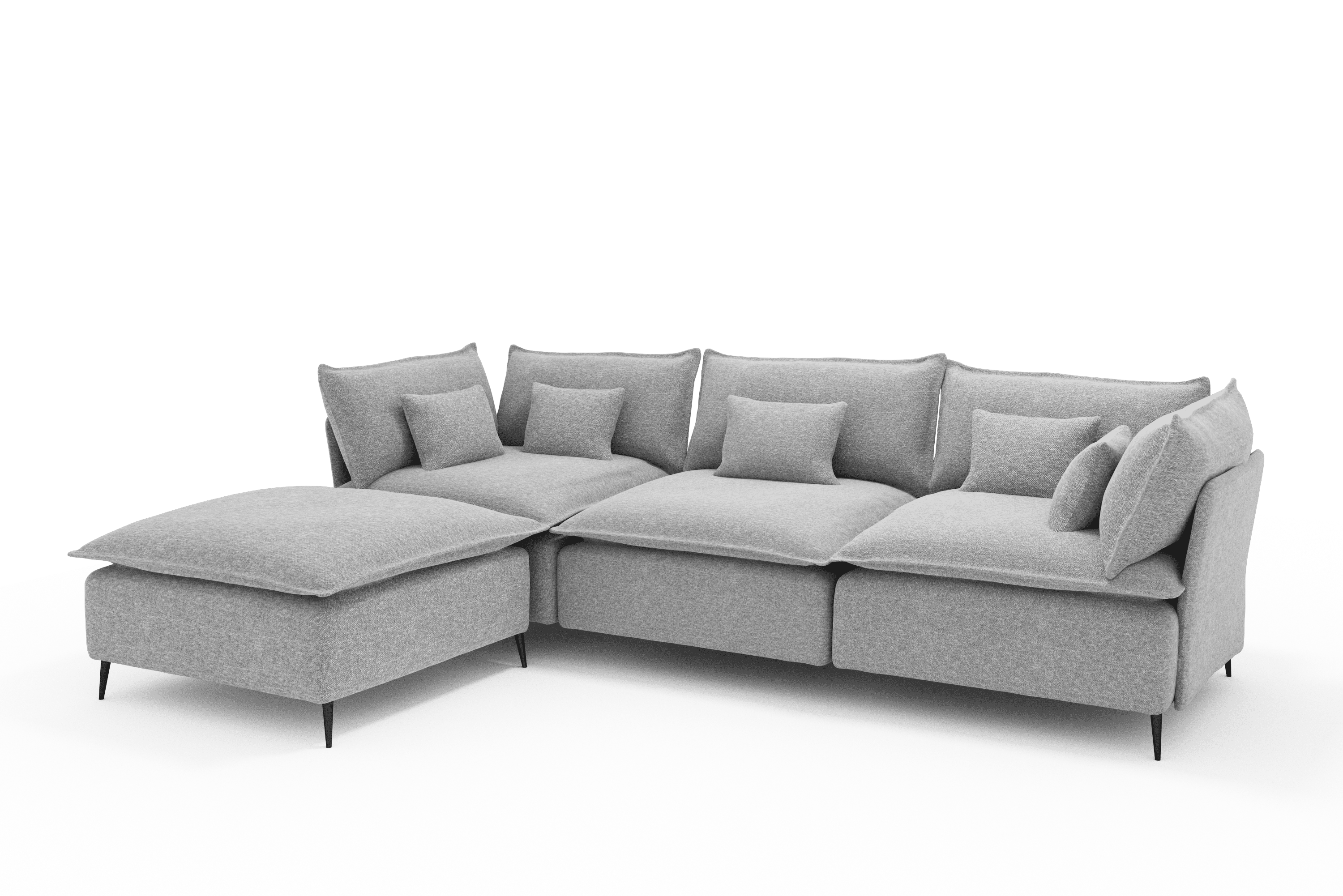 Sofá 3 metros Chaise Longue Color Gris