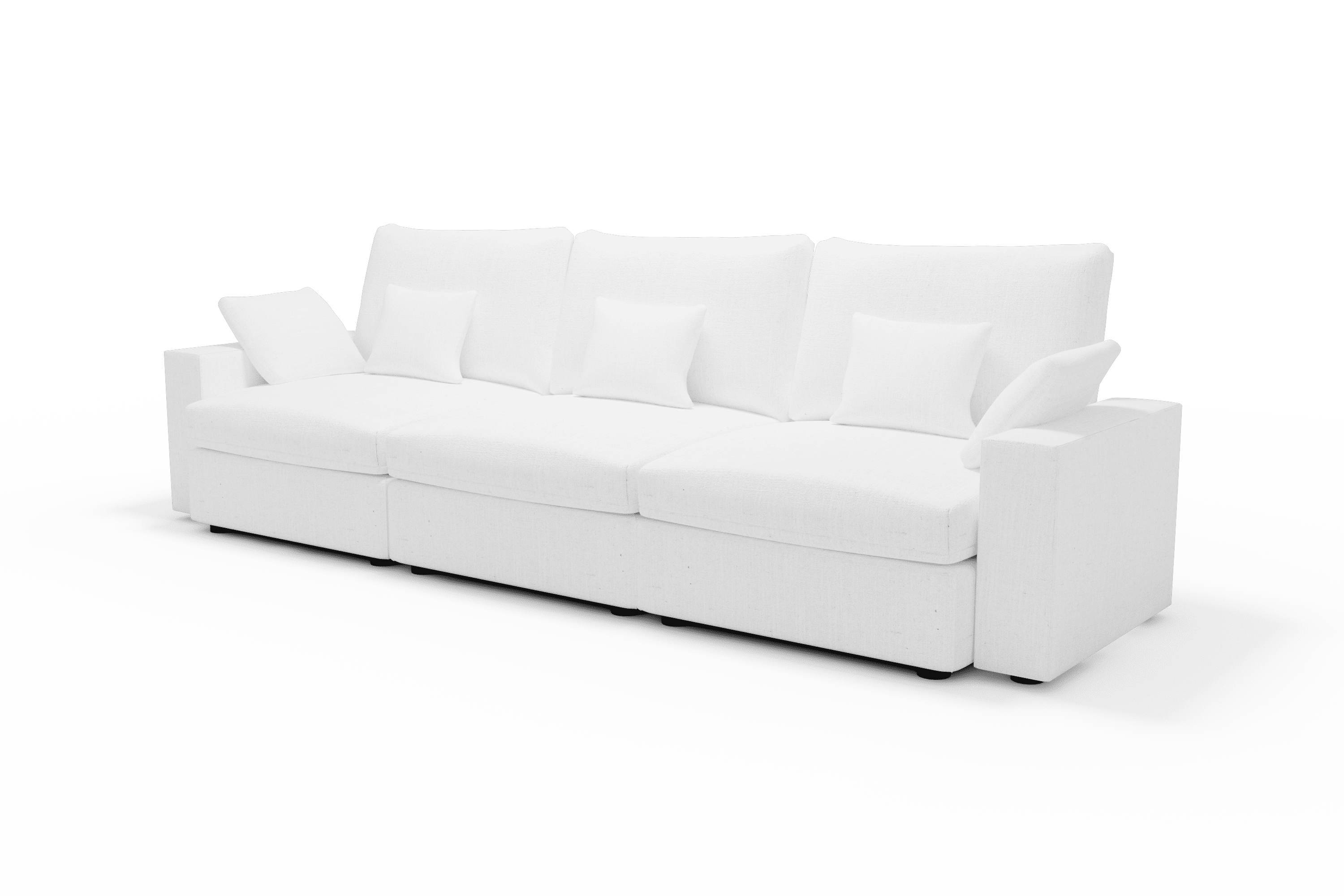 Sofá 4 plazas diseño cómodo Color Lino Blanco