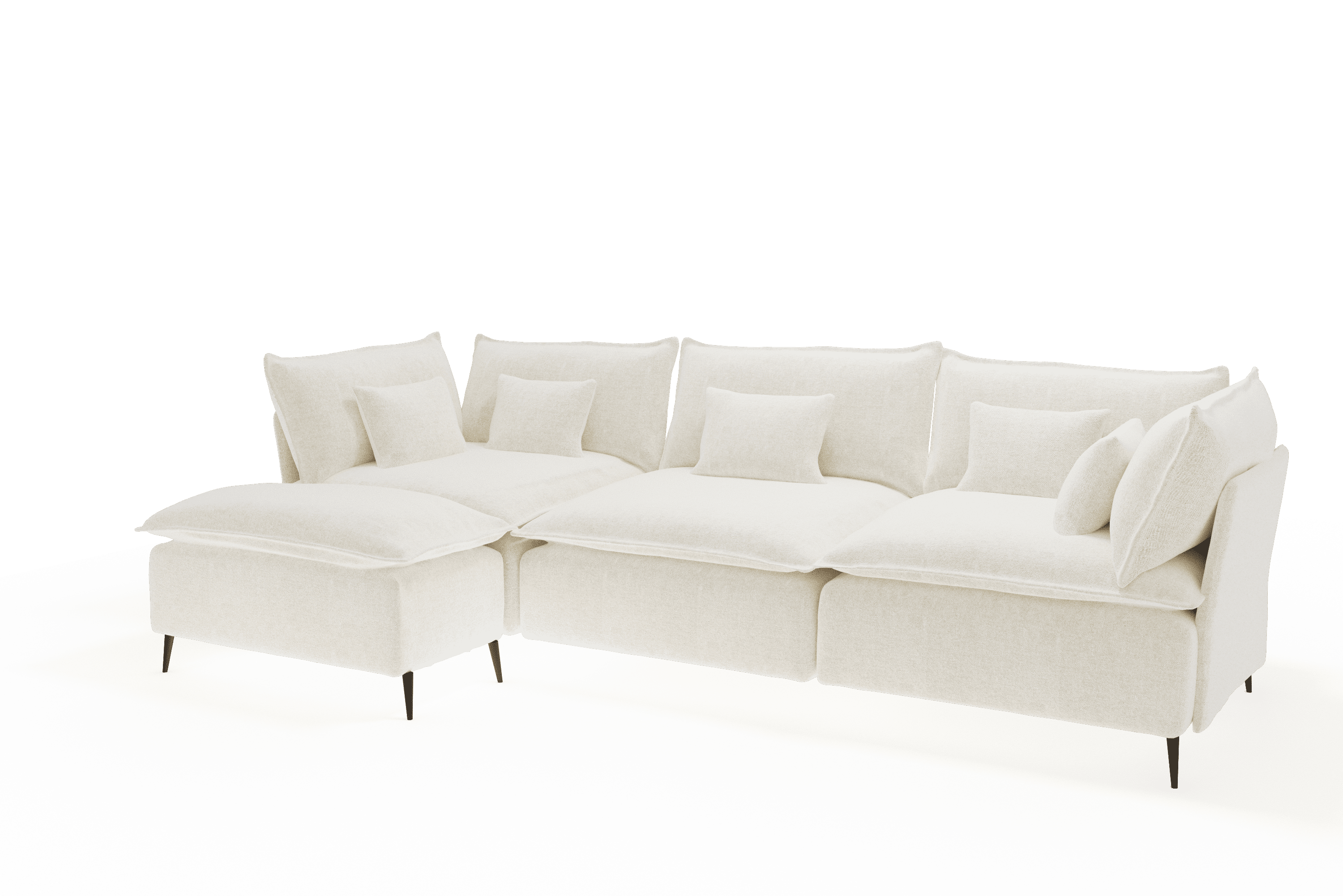 Sofá 3 metros Chaise Longue Mini Color Crudo