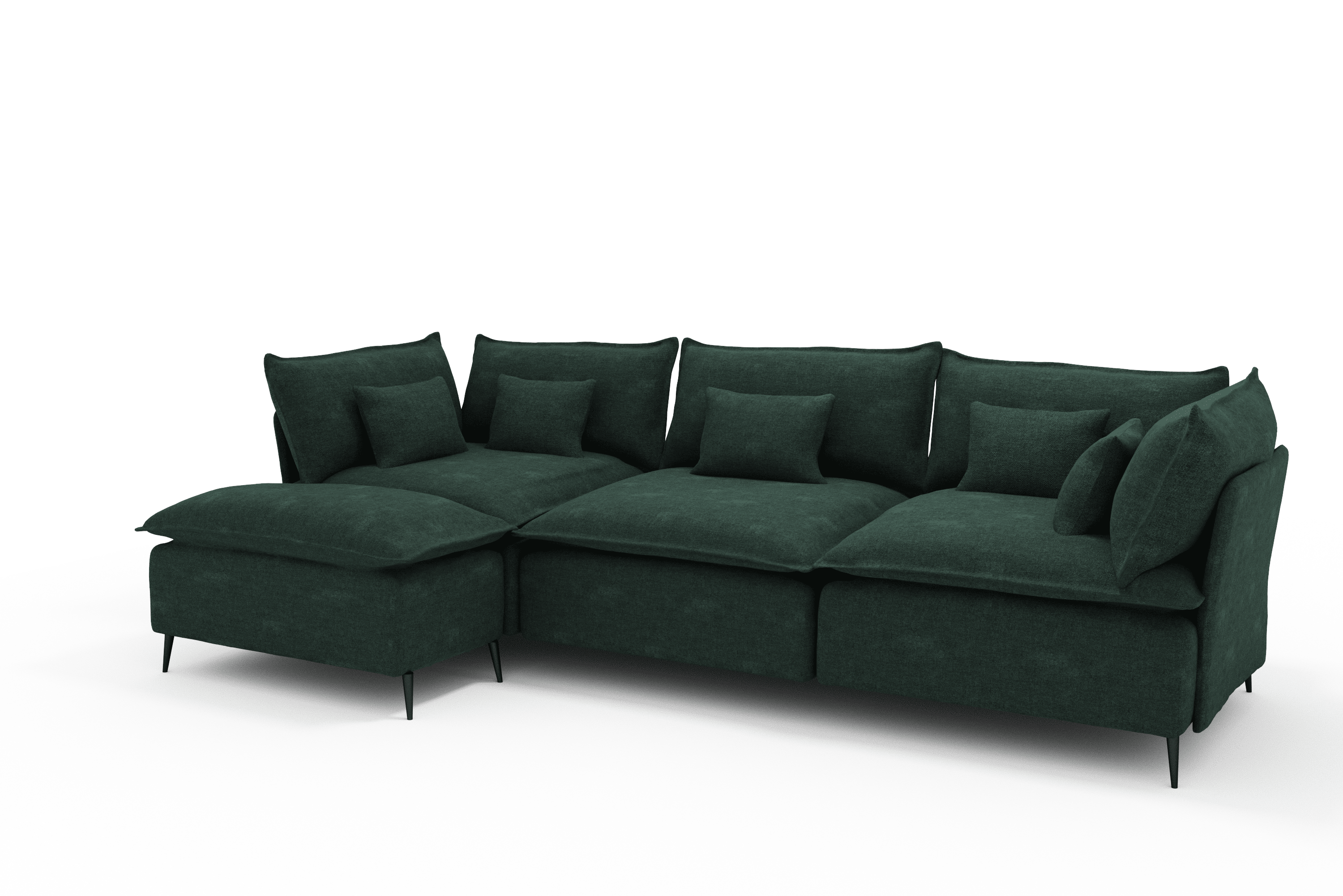 Sofá 3 metros Chaise Longue Mini Color Verde