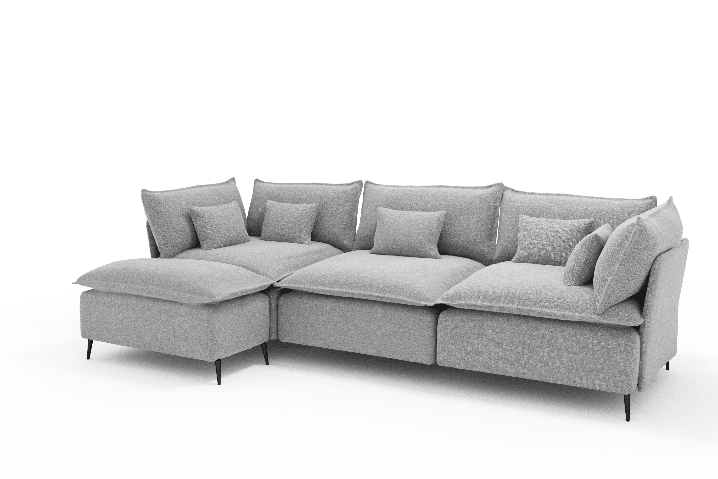 Sofá 3 metros Chaise Longue Mini Color Gris