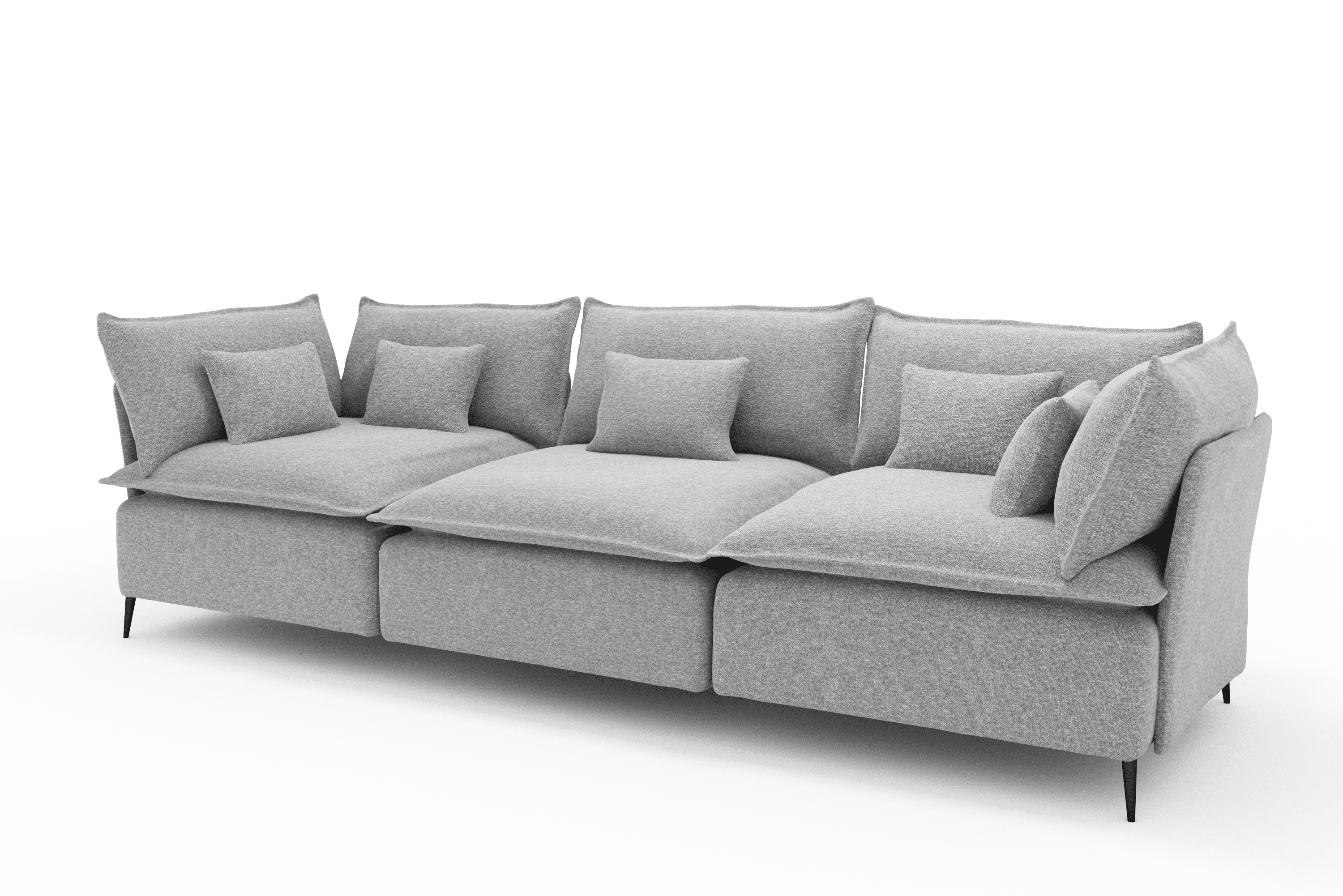 Sofá 3 Metros Moderno Color Gris