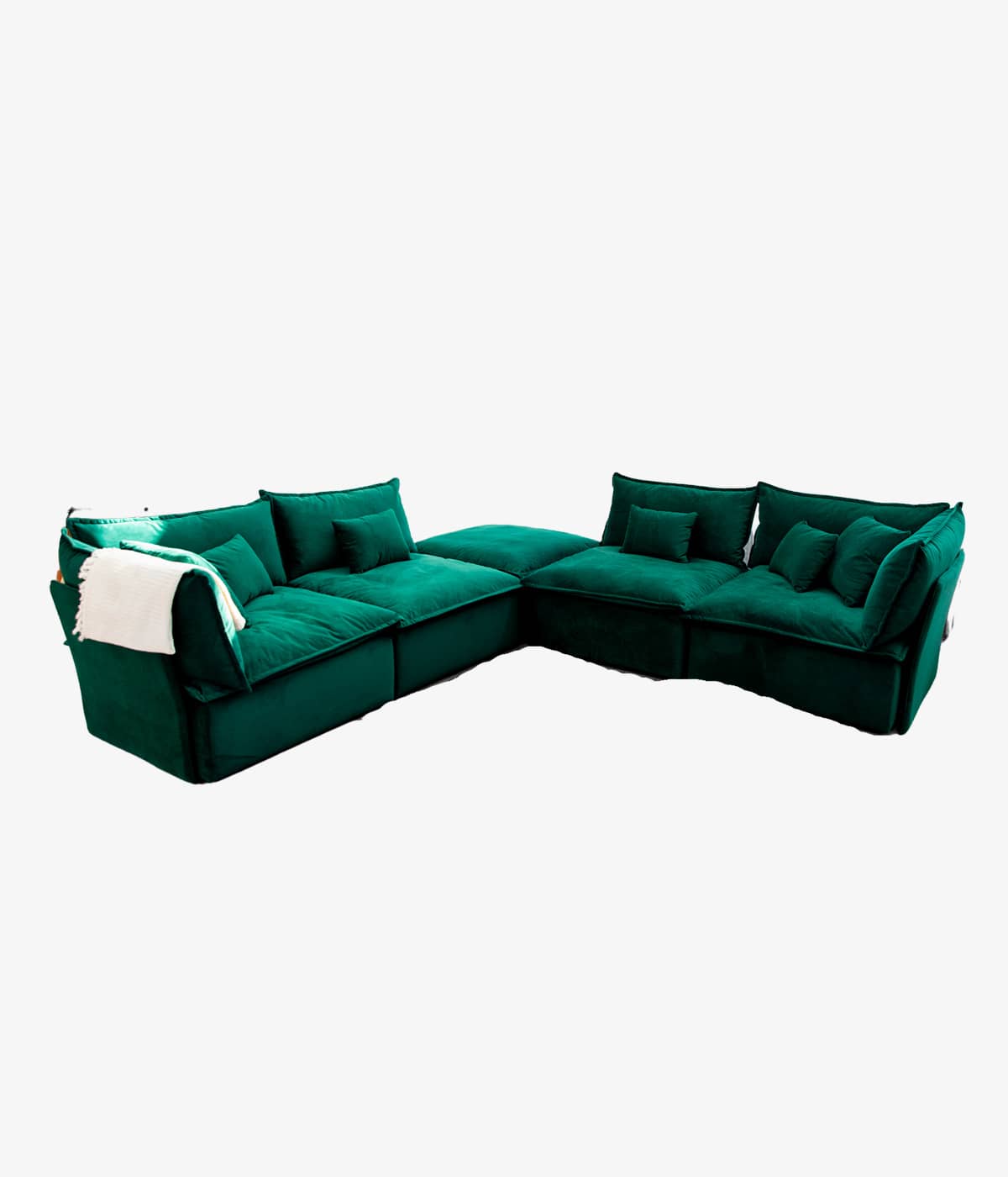 Sofa_6_plazas_diseño_moderno_velvet_verde_terciopelo