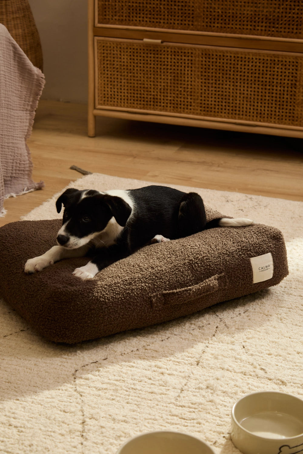 Cama para perro pequeño desenfundable Marrón
