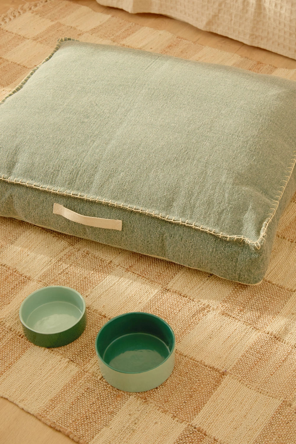Cama para perro turquesa desenfundable