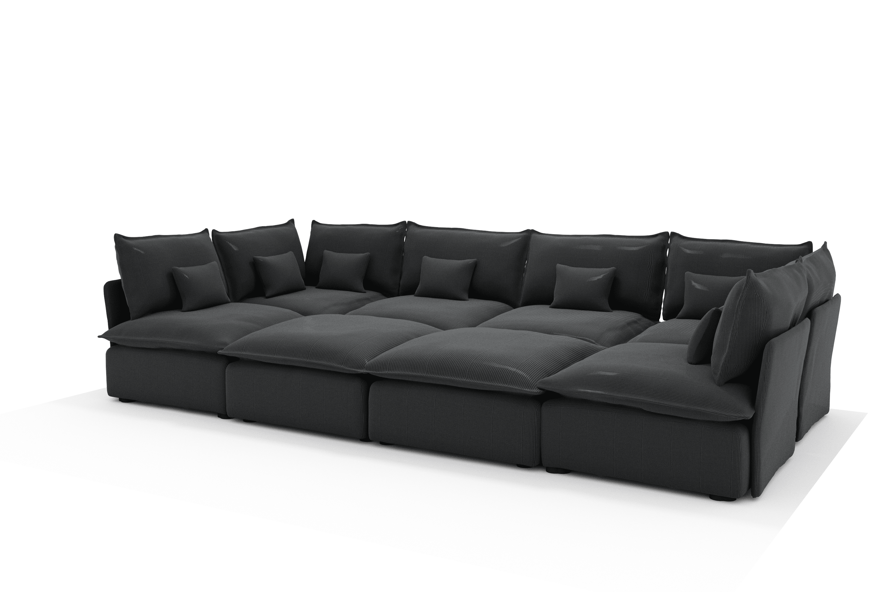 SOFÁ XXL GRIS OSCURO PANA EASYCLEAN