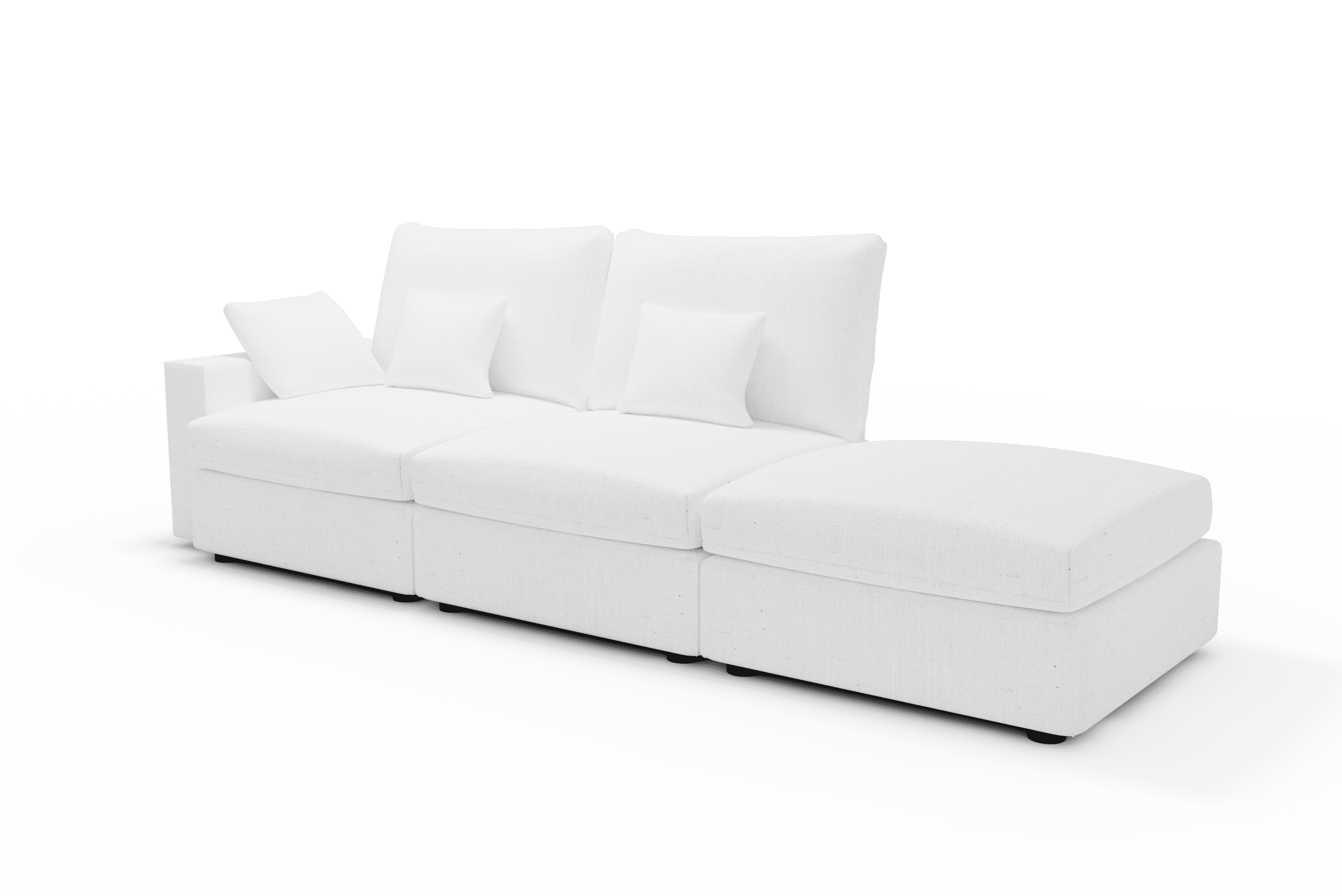 Sofá CLASSY 3 plazas con Puff