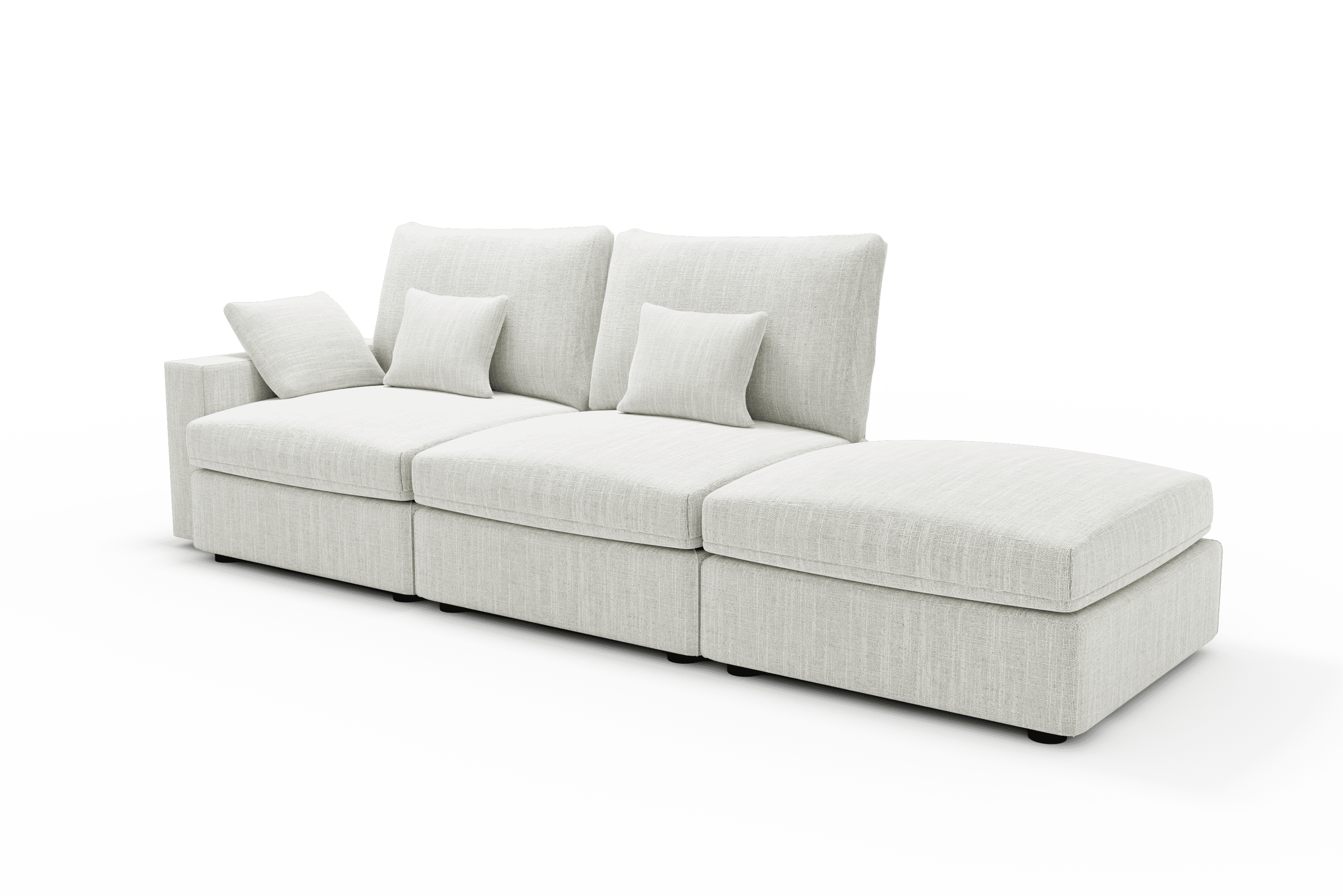 Sofá CLASSY 3 plazas con Puff