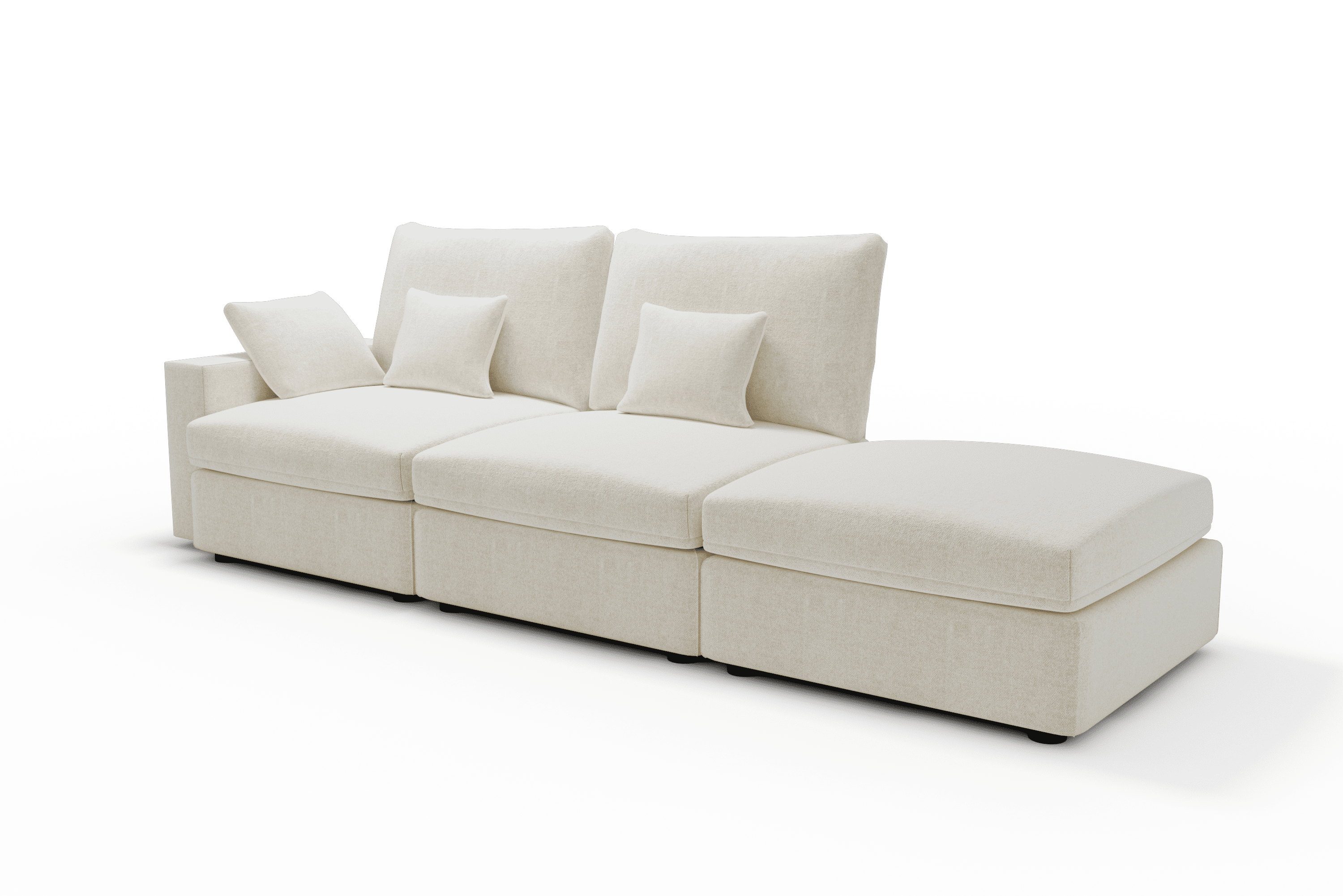 Sofá CLASSY 3 plazas con Puff