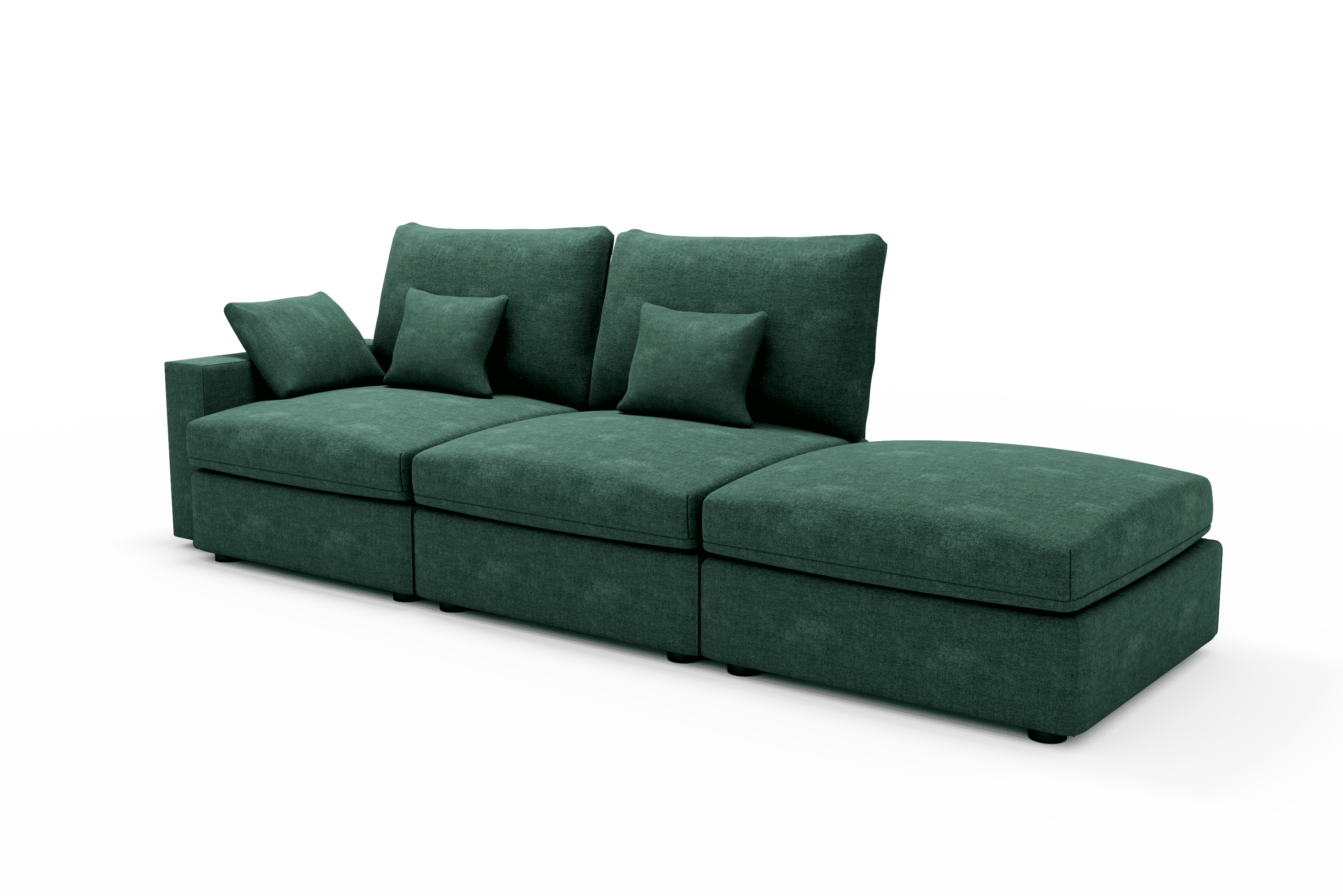 Sofá CLASSY 3 plazas con Puff