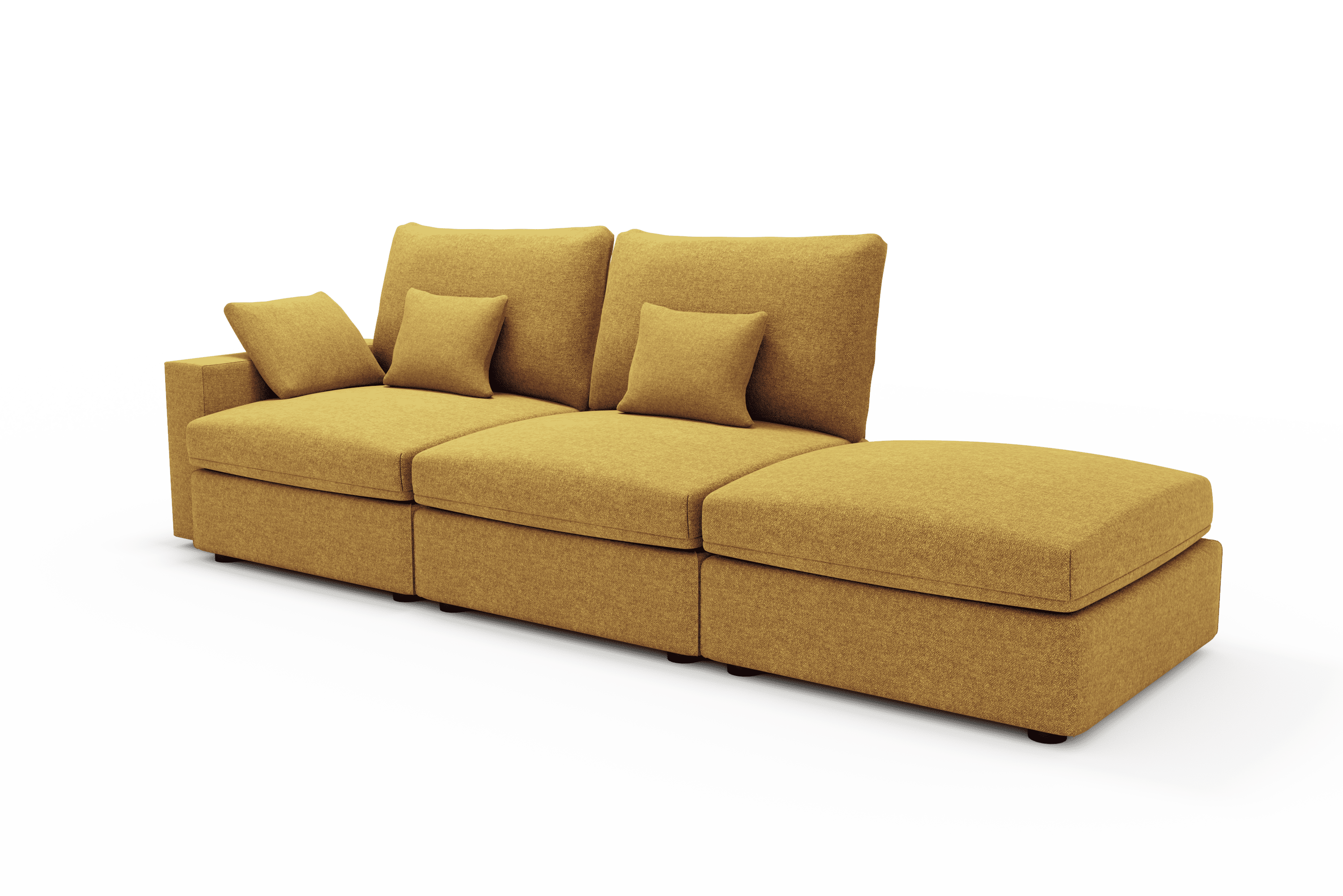 Sofá CLASSY 3 plazas con Puff