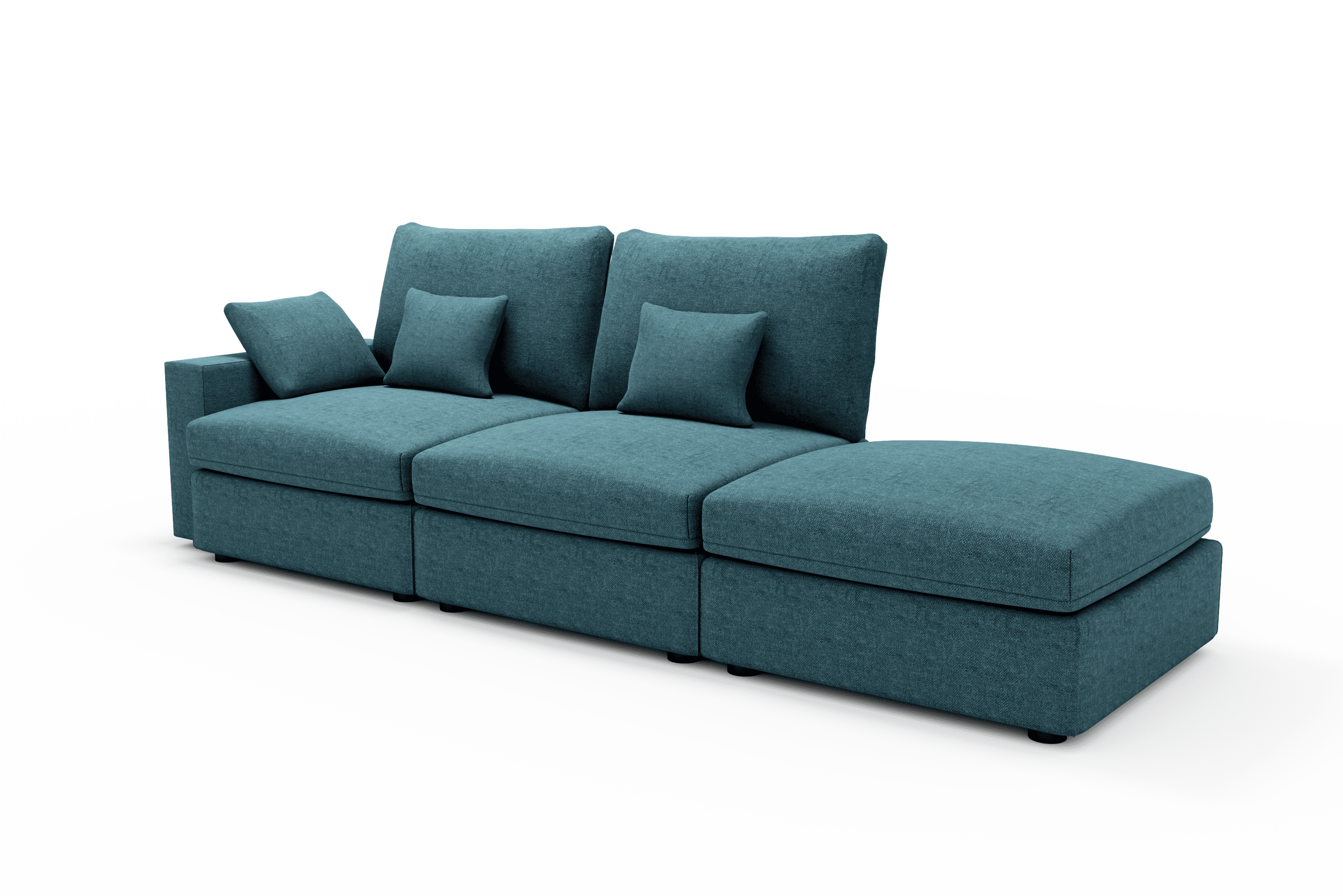 Sofá CLASSY 3 plazas con Puff