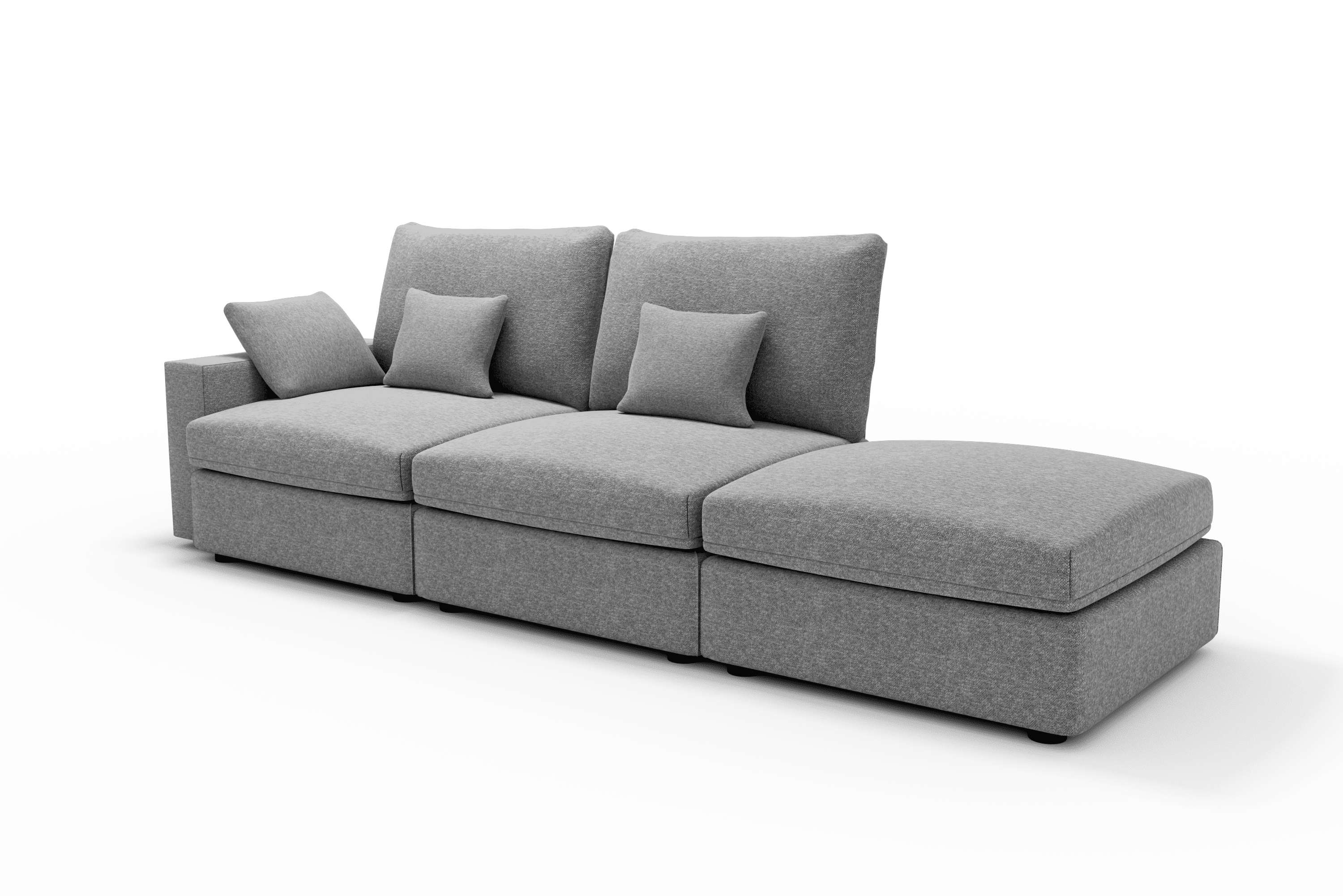 Sofá CLASSY 3 plazas con Puff