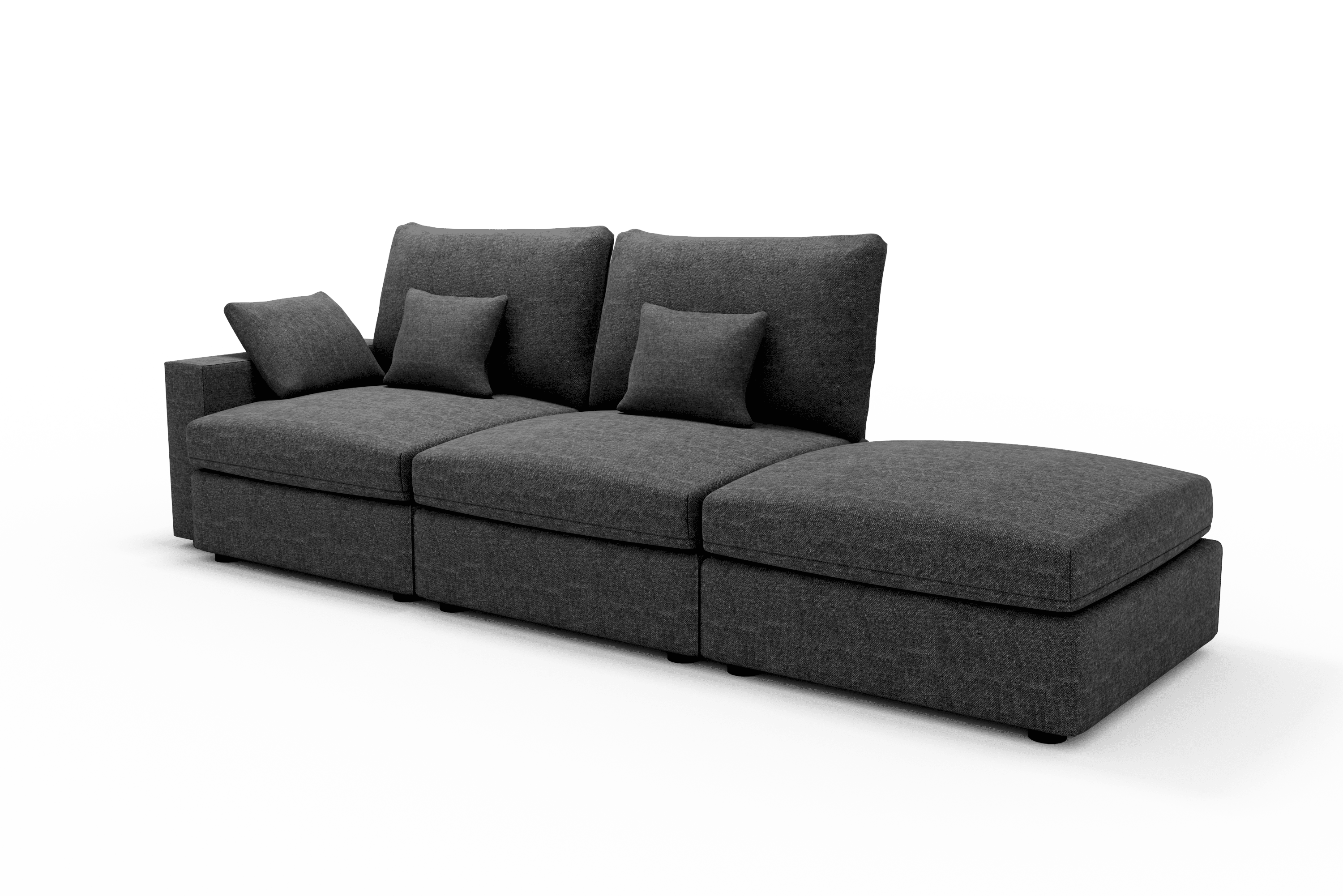 Sofá CLASSY 3 plazas con Puff