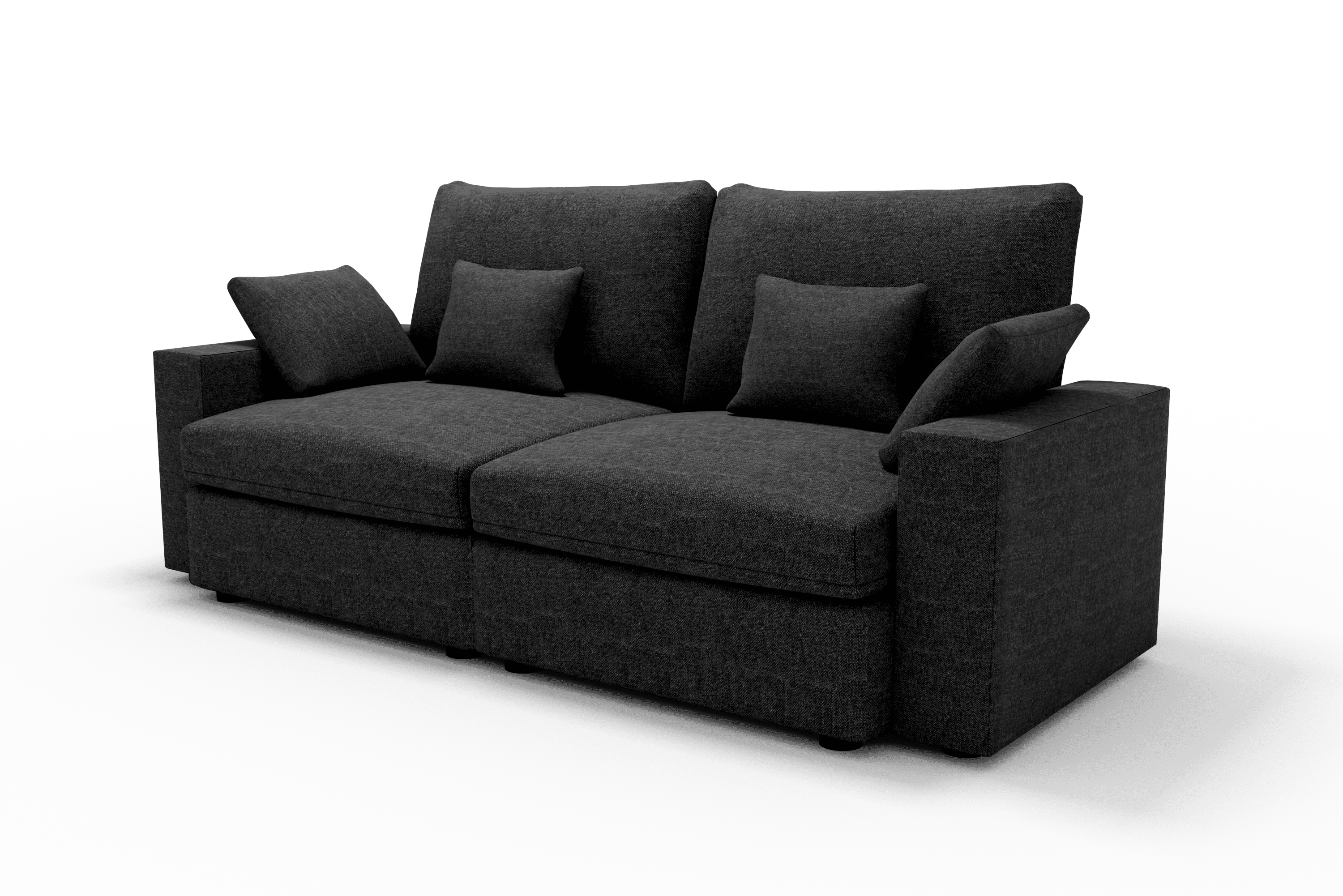 Sofá 3 plazas diseño cómodo Color Gris Oscuro