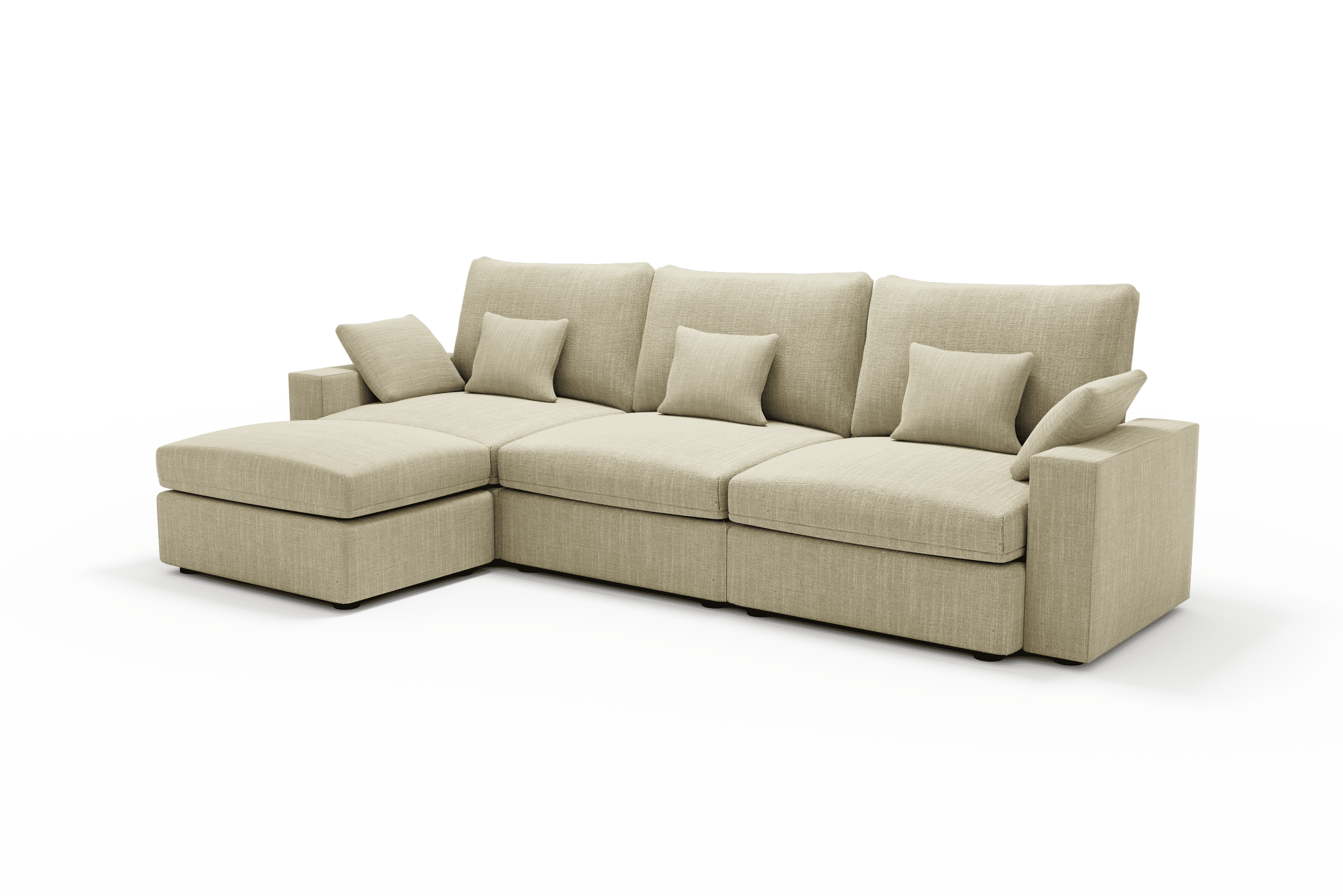 Sofá de diseño 3 metros Chaise Longue 70 Color Lino Arena