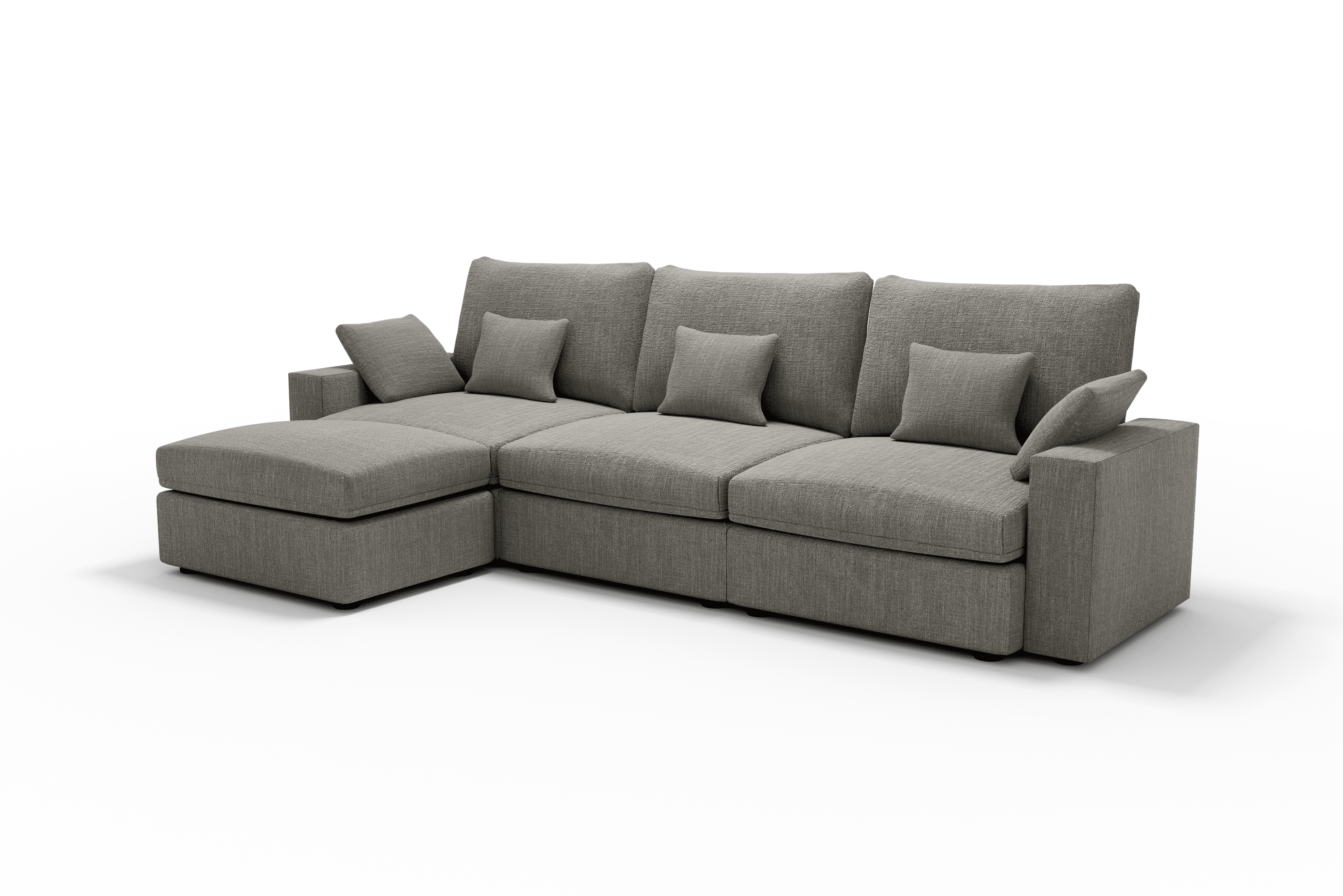 Sofá de diseño 3 metros Chaise Longue 70 Color Lino Marengo