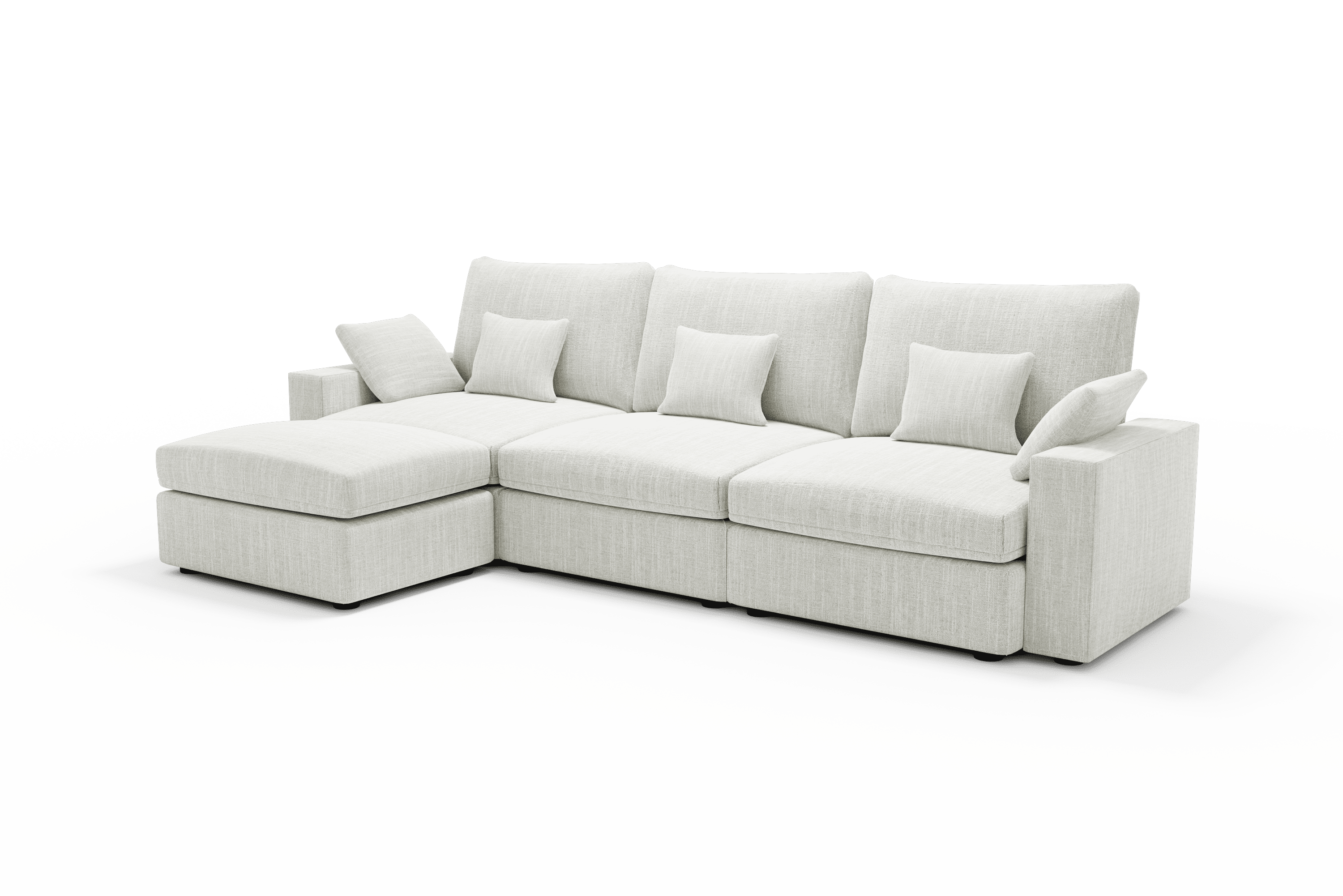 Sofá de diseño 3 metros Chaise Longue 70 Color Lino Perla