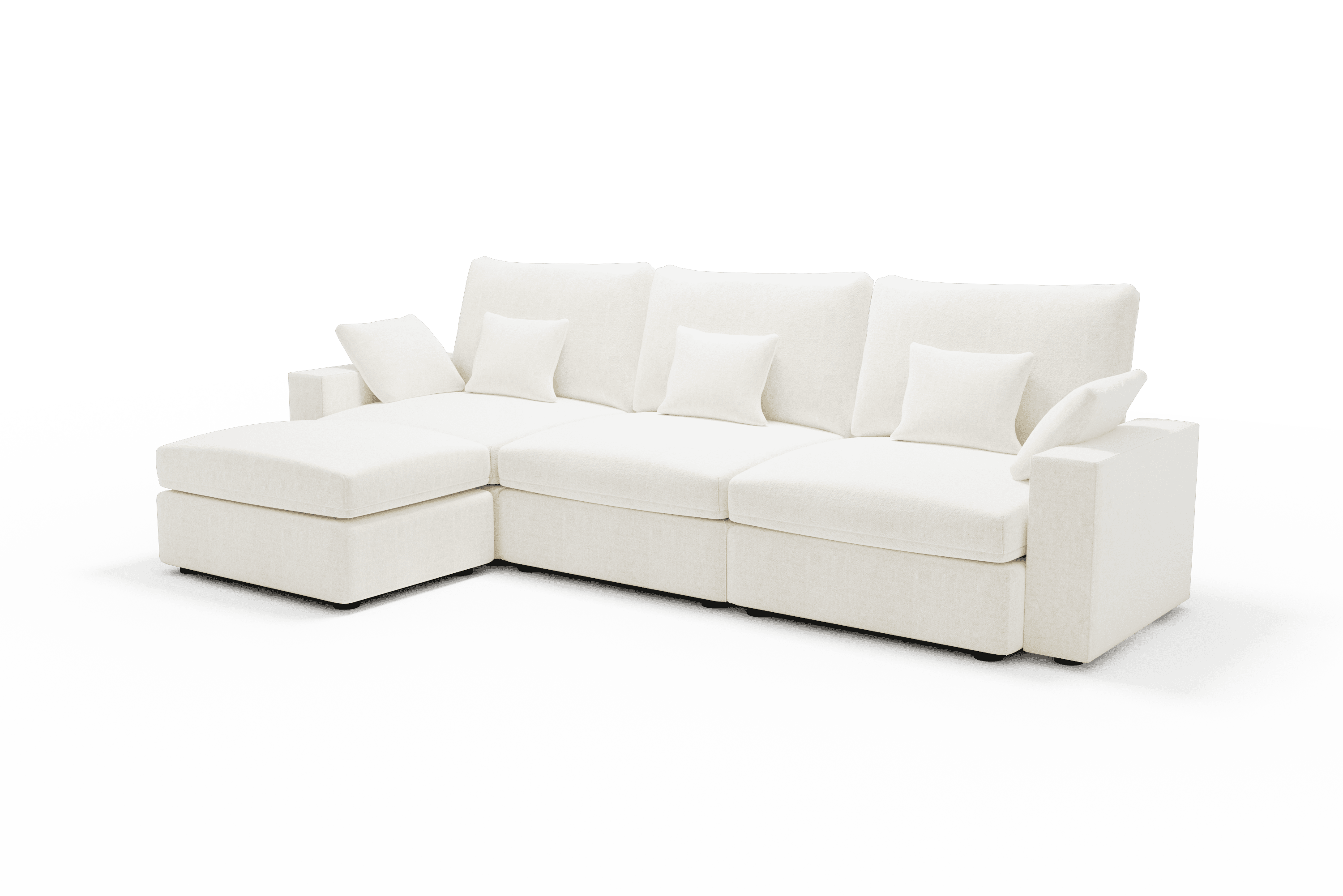 Sofá de diseño 3 metros Chaise Longue 70 Color Crudo