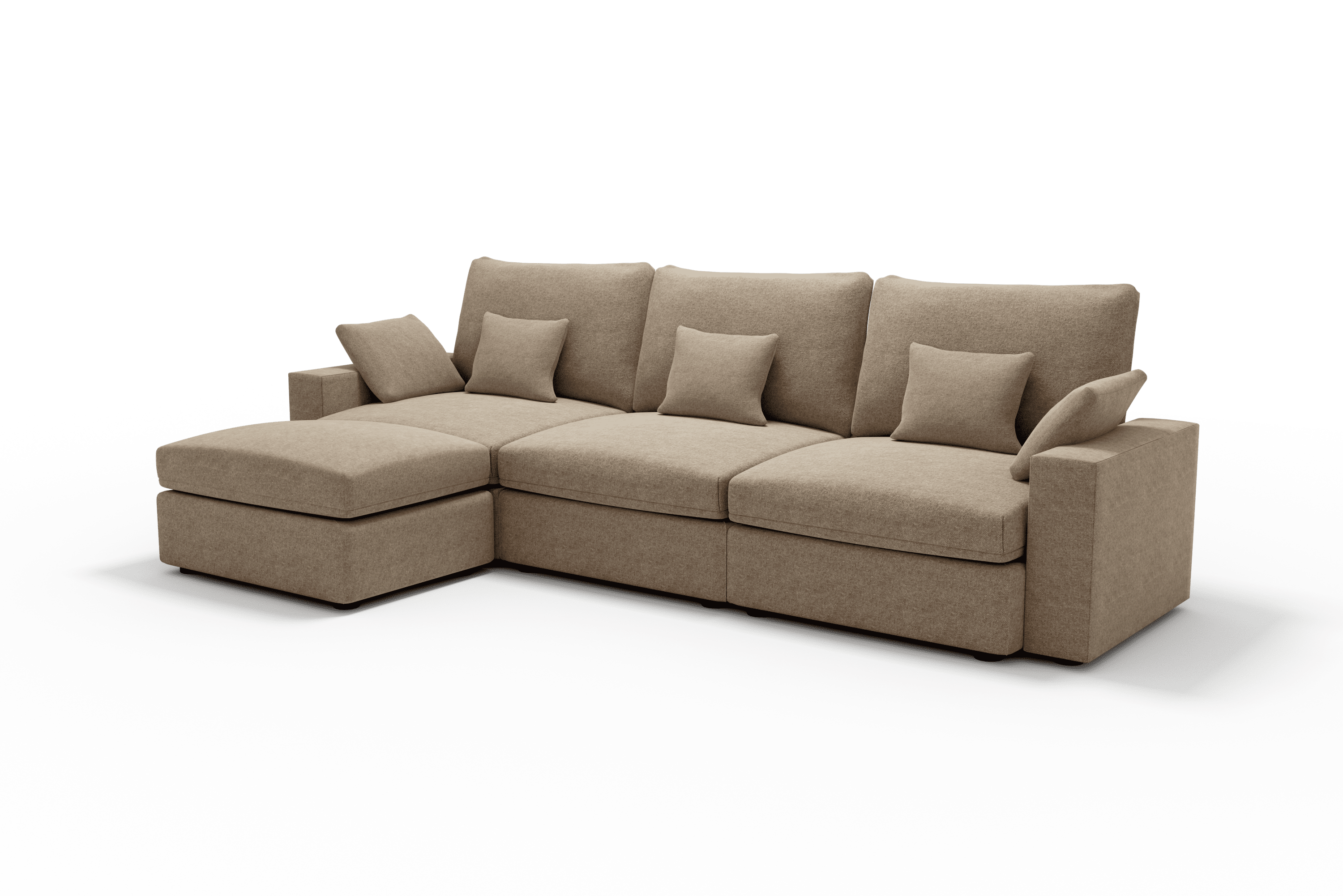 Sofá de diseño 3 metros Chaise Longue 70 Color Beige