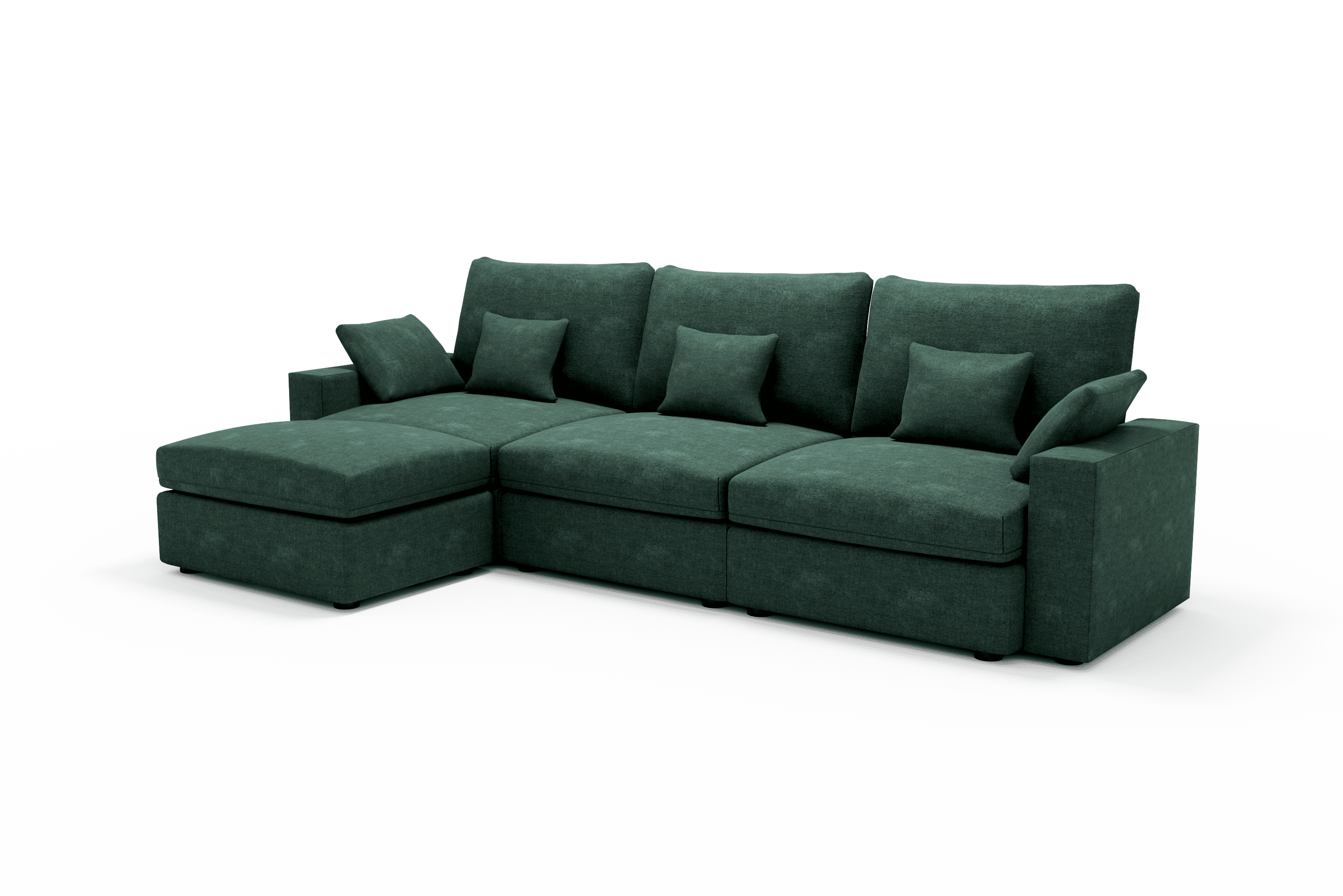 Sofá de diseño 3 metros Chaise Longue 70 Color Verde