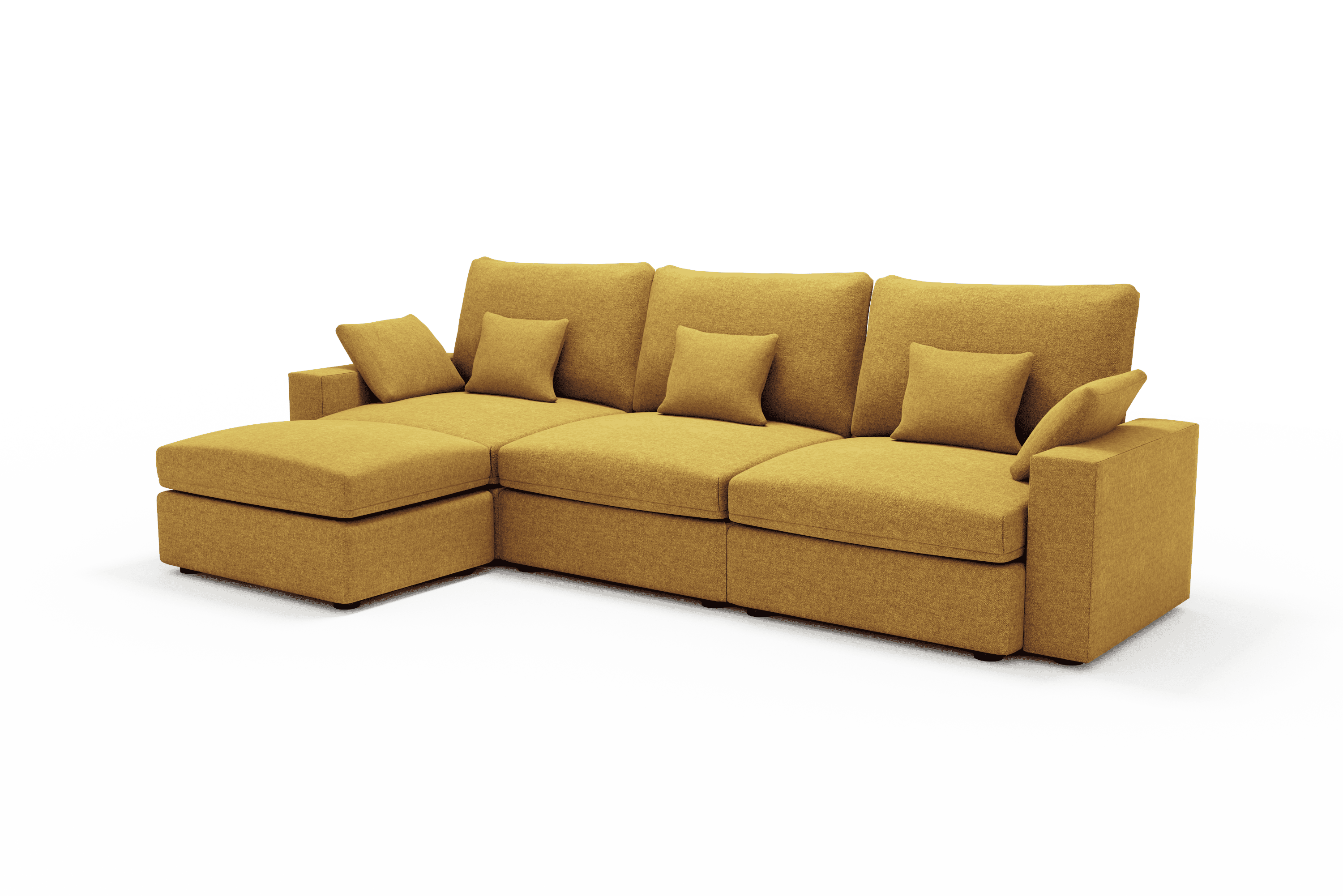 Sofá de diseño 3 metros Chaise Longue 70 Color Mostaza